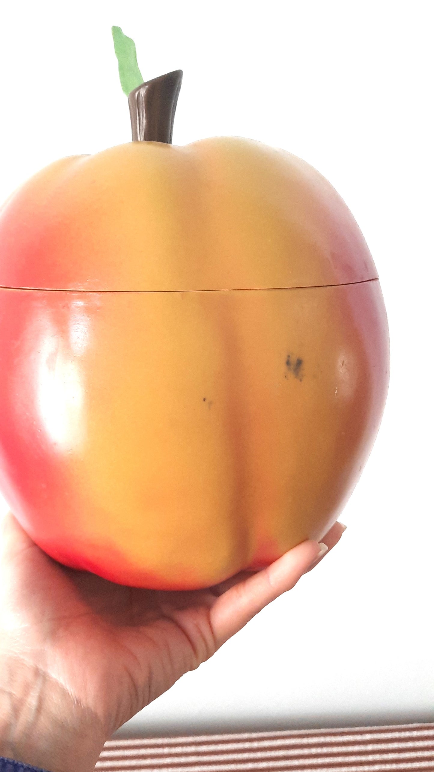 Rare Vintage Mid-century Apple Shaped Ice Bucket