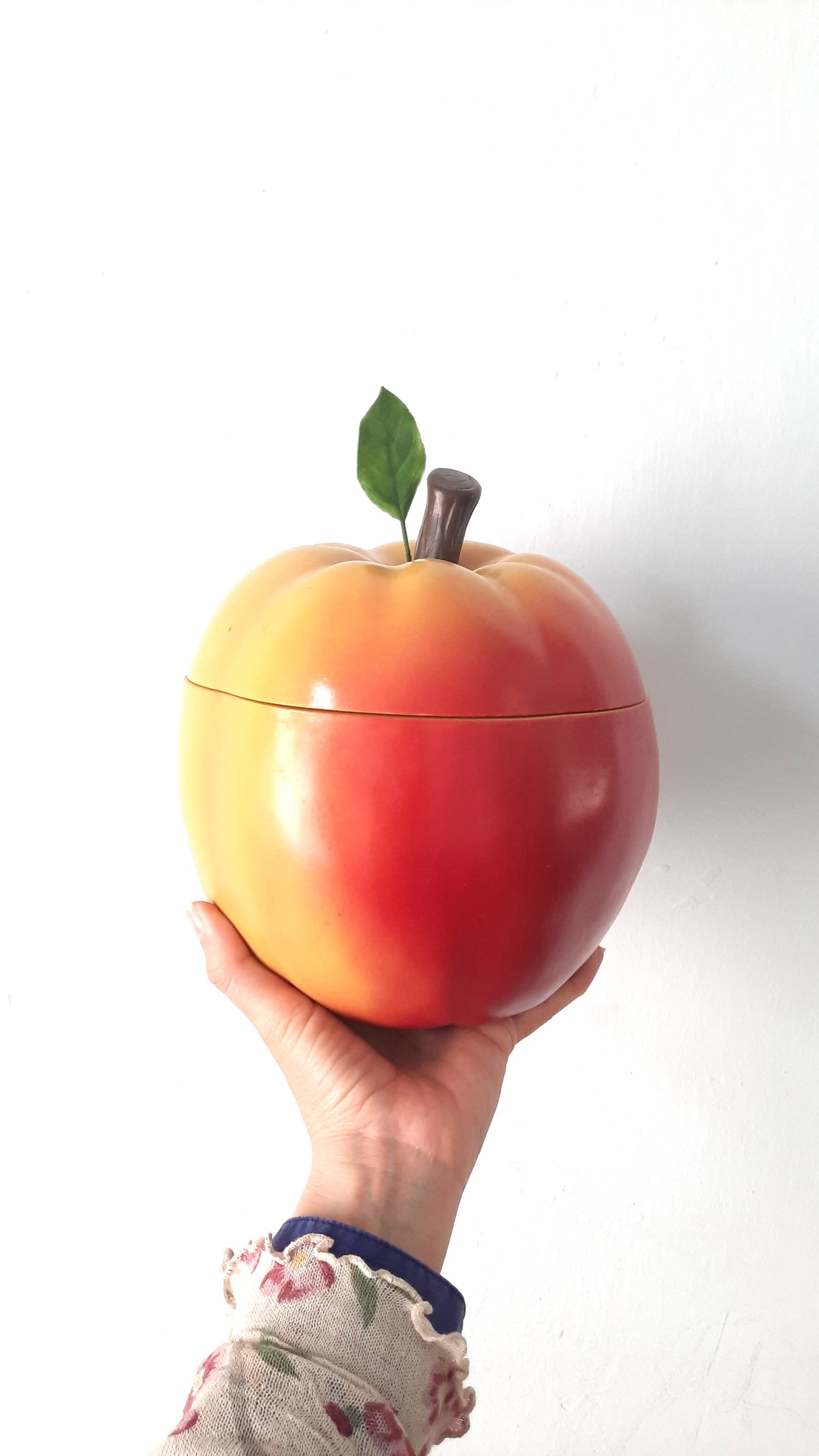 Rare Vintage Mid-century Apple Shaped Ice Bucket