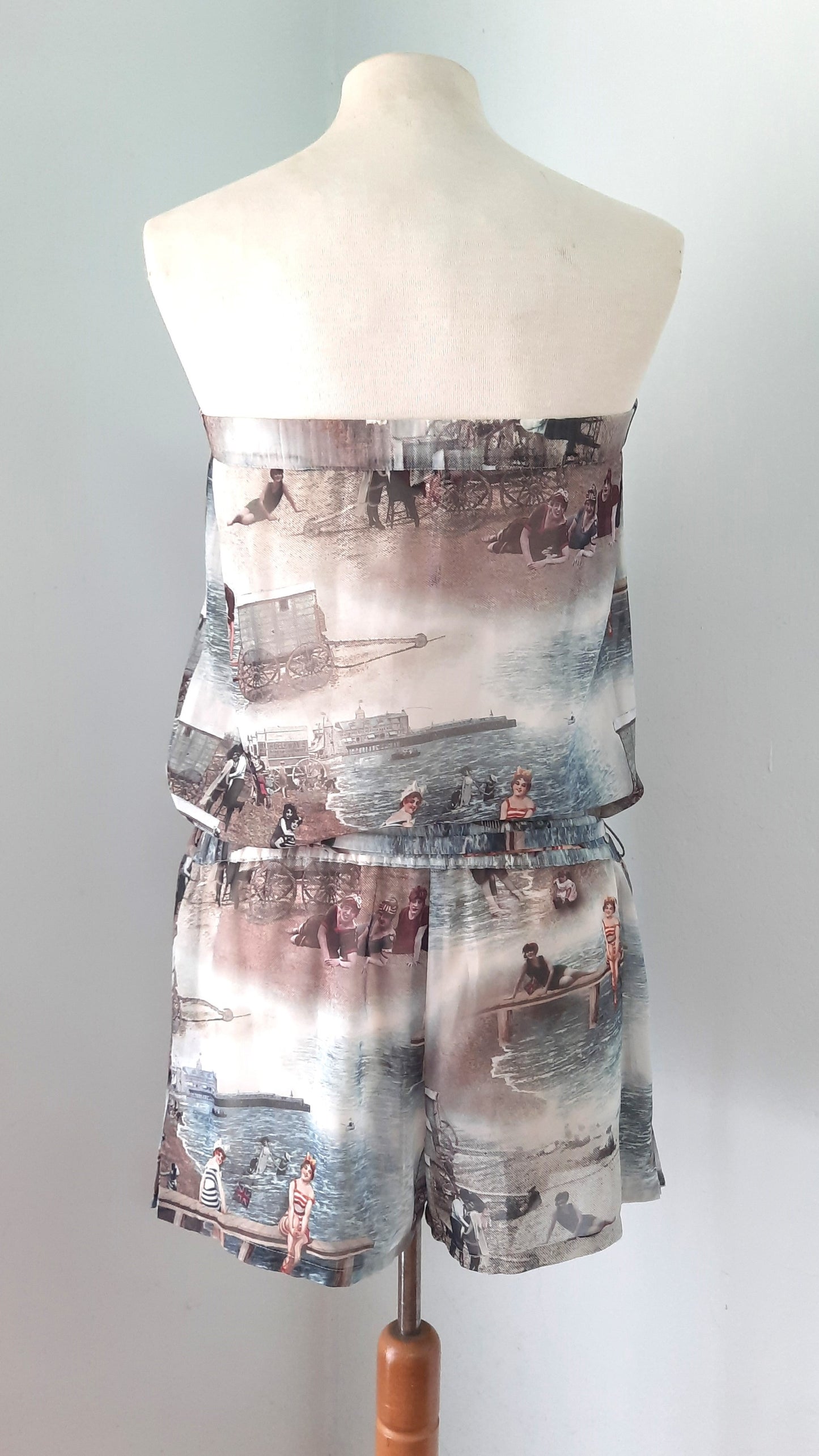 Ted Baker Semi Sheer Beach Scene Romper