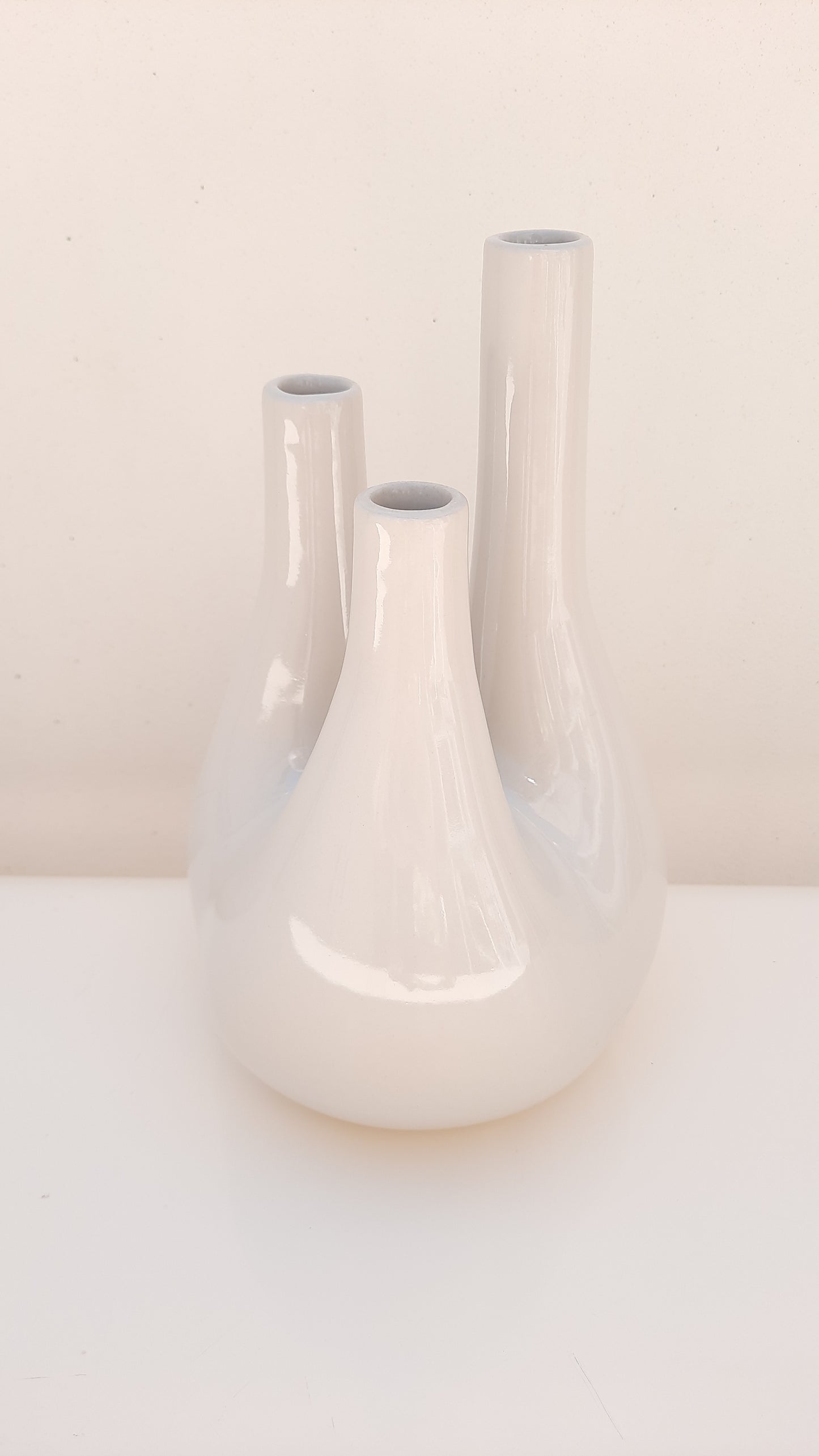 3-Neck Cream Design Vase by Parlane