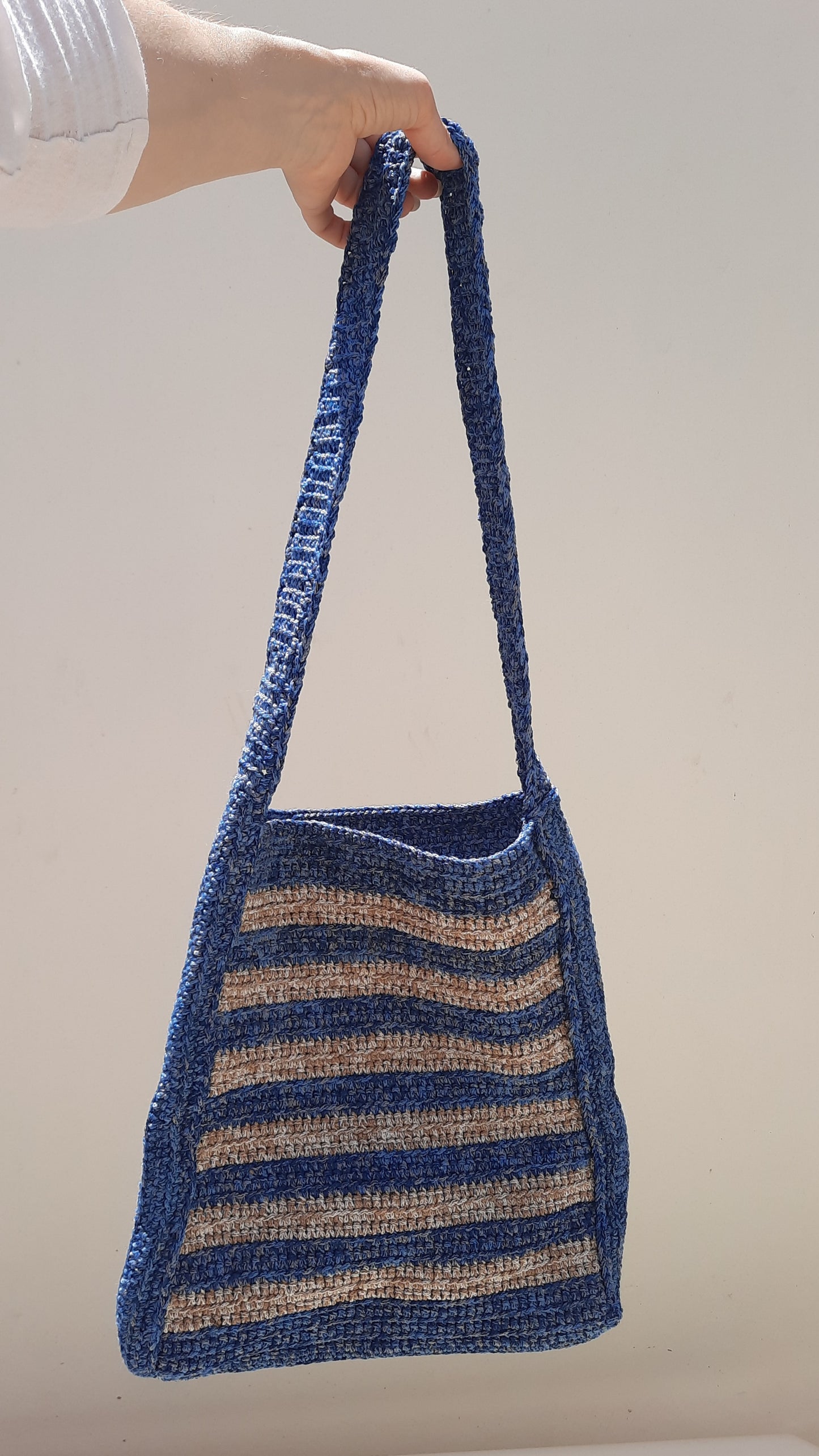 Vintage Handmade Crochet Knitted Crossbody Bag