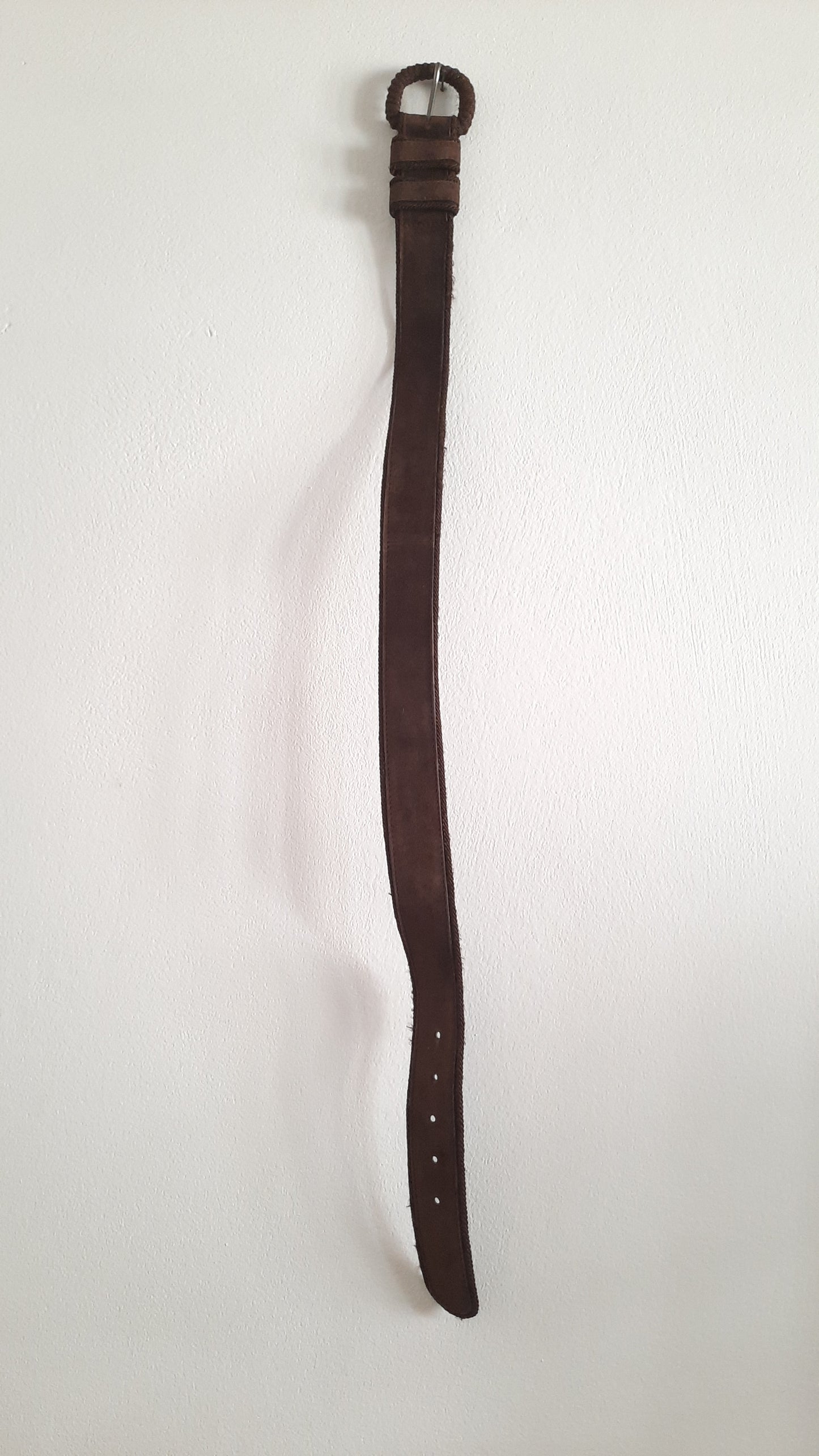 MaxMara Vintage Brown Suede Leather Belt