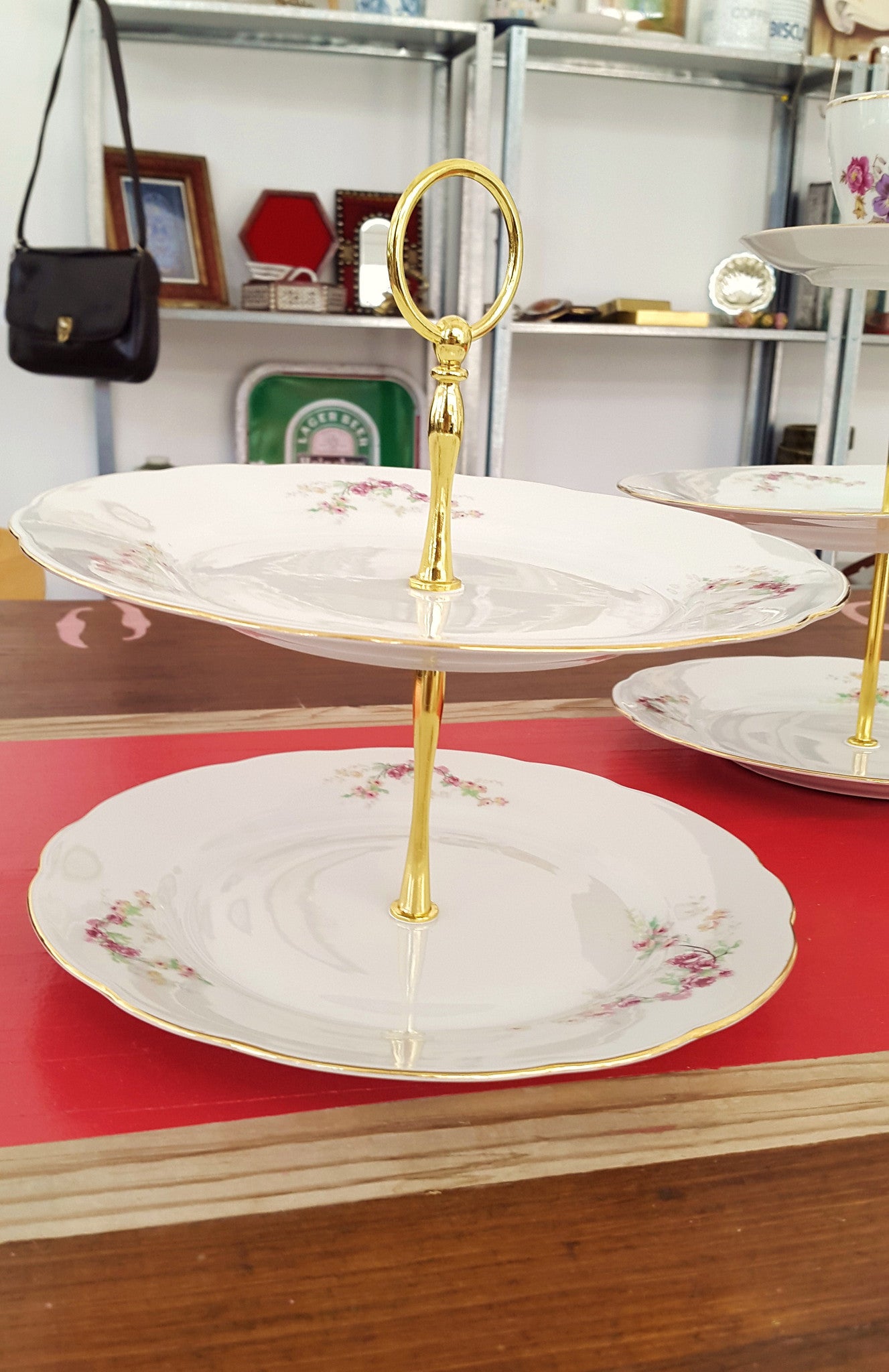 Vintage Floral Plate Cake Stand the collective concept