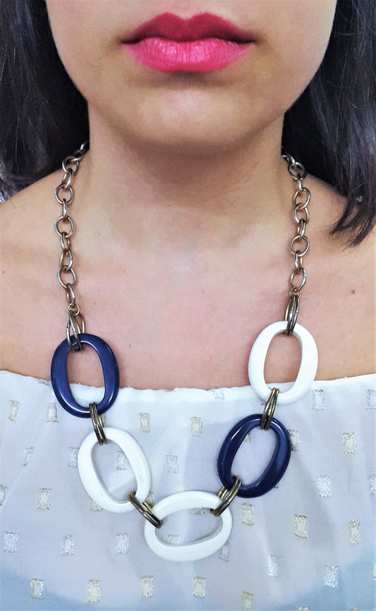 Retro Circle Chain Link Necklace