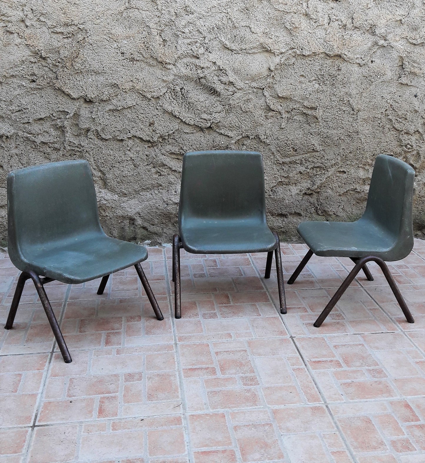 Vintage Stacking Toddler School Chairs (Steelux London)