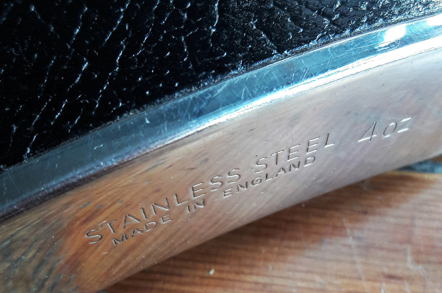 Vintage Black Lichfield Leather Drinking Flask