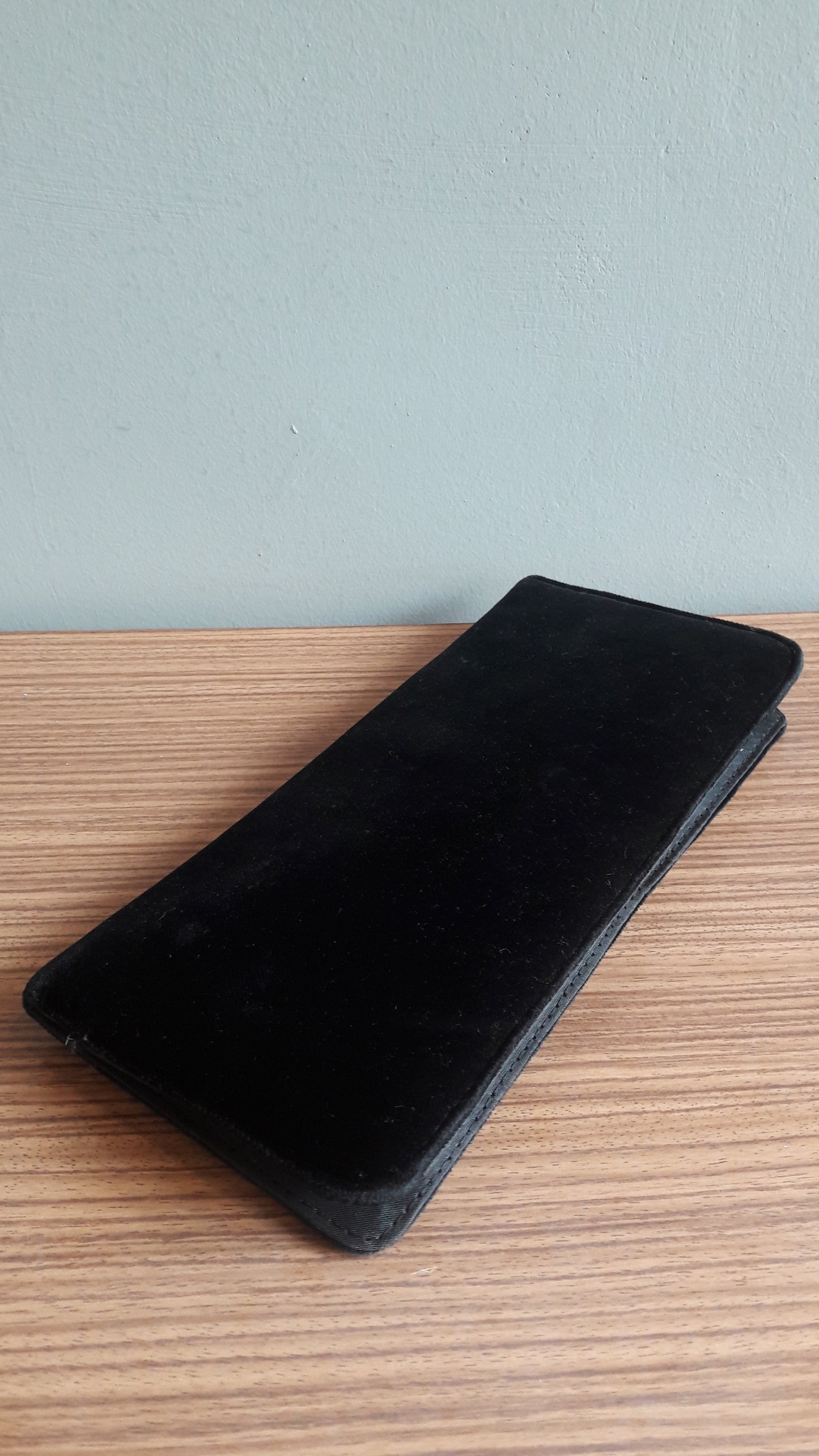 Vintage Black Velvet Gold Speckle Clutch