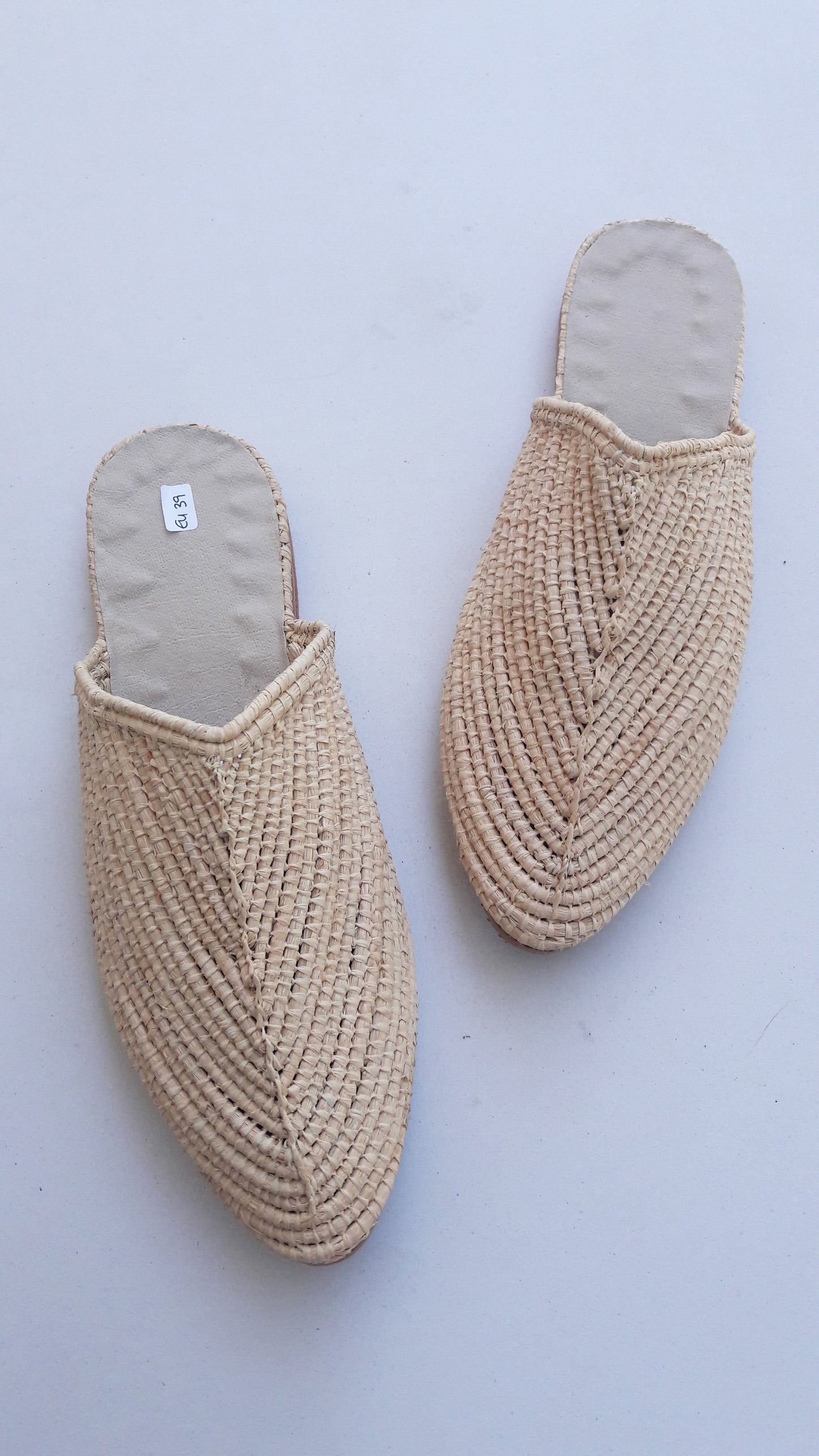 Handmade Moroccan Raffia Footwear