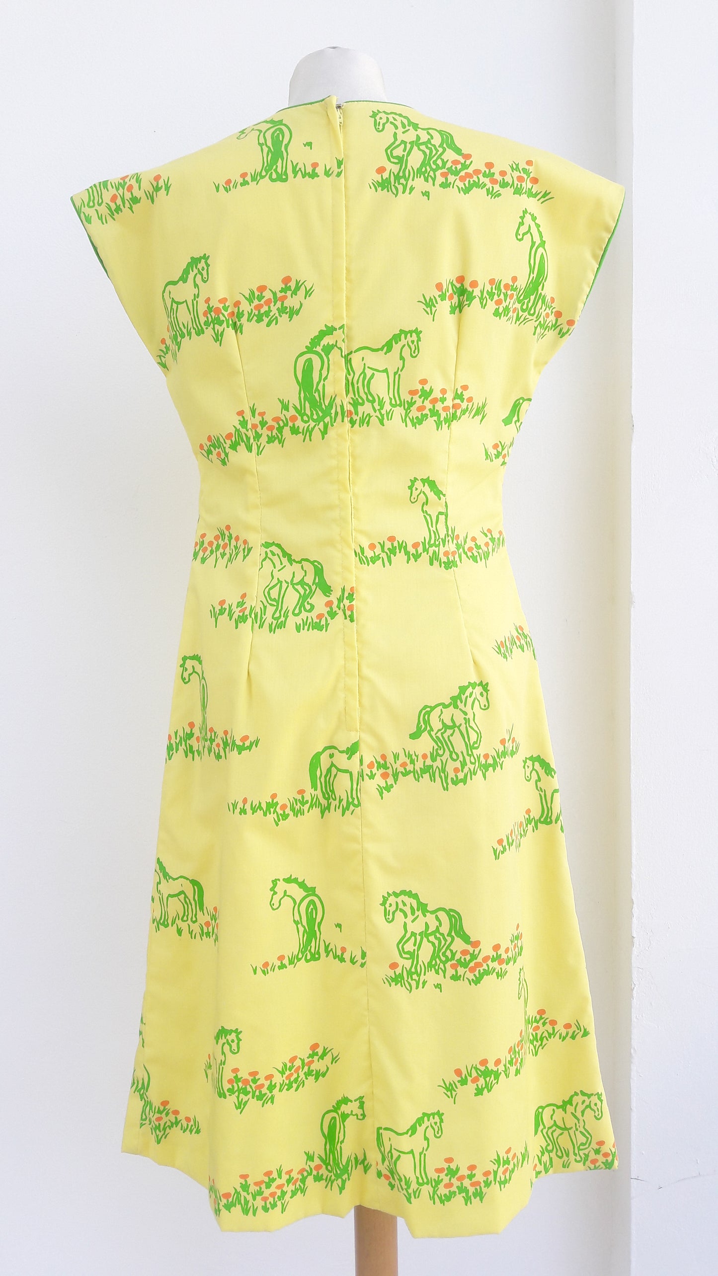 Vintage The Vested Gentress Horse Print Dress