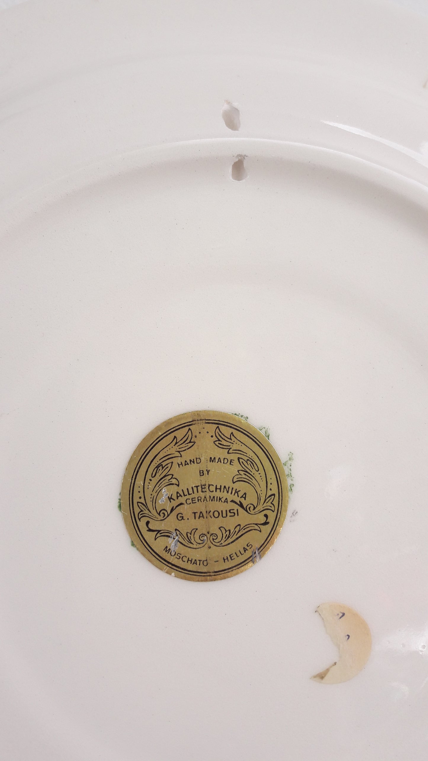 Vintage Handmade G. Takousi Reindeer Plate