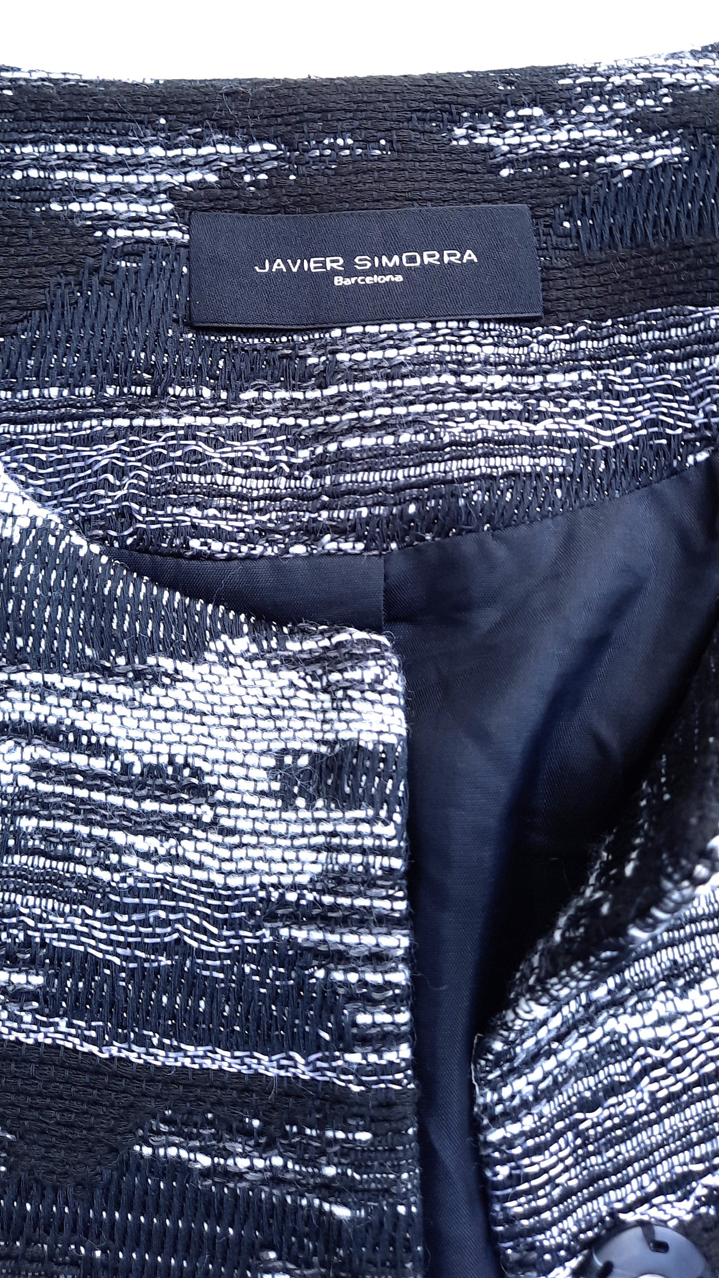 Designer Cotton Mix Textured Evening Jacket