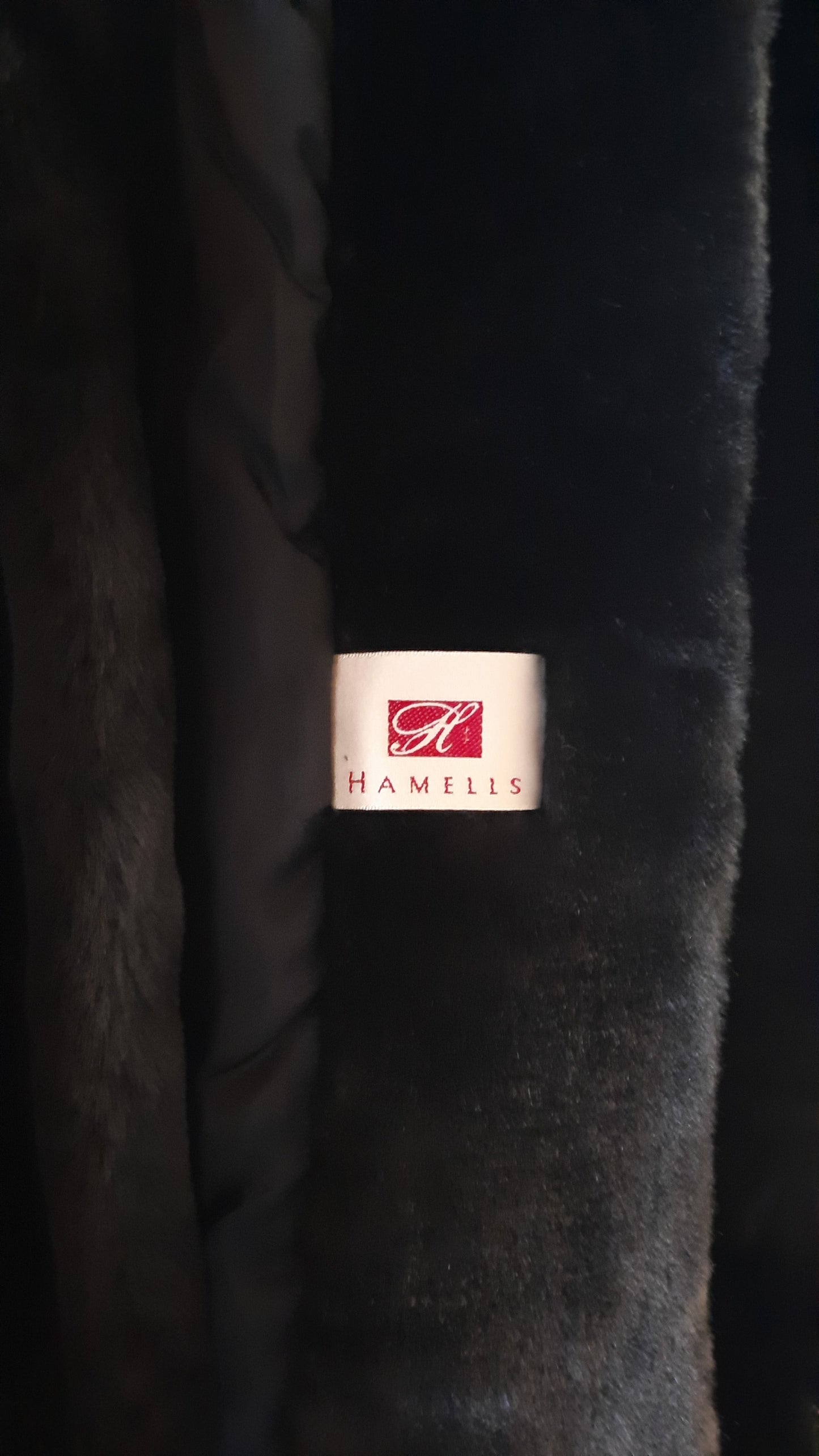 Vintage Black Faux Fur "Hamells" Coat