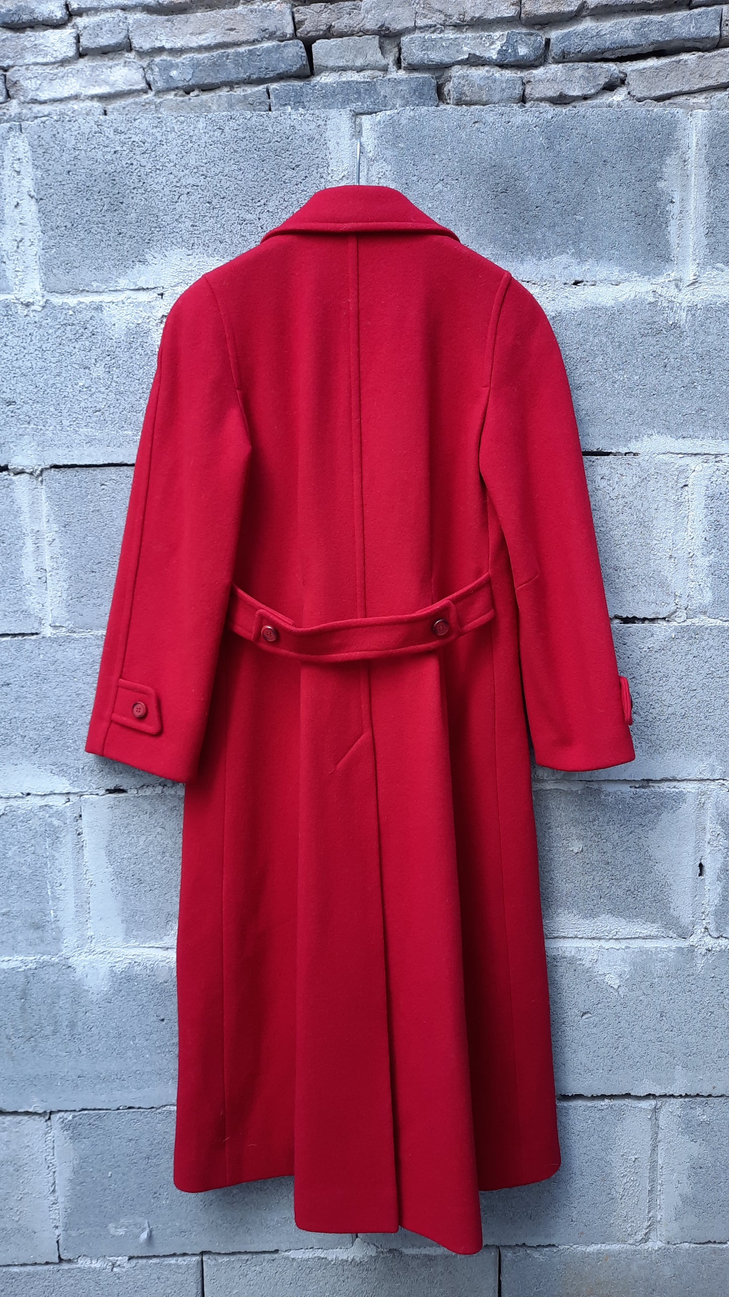 Vintage Windsmoor Long Red Wool Coat