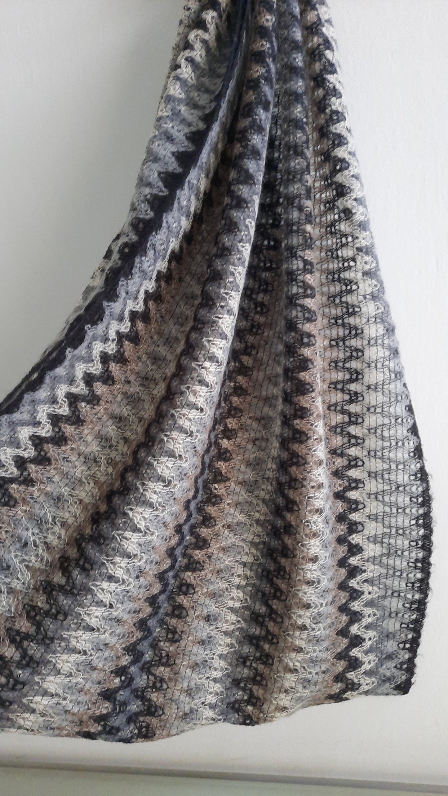 Mohair Mix Missoni Zig Zag Snood Scarf