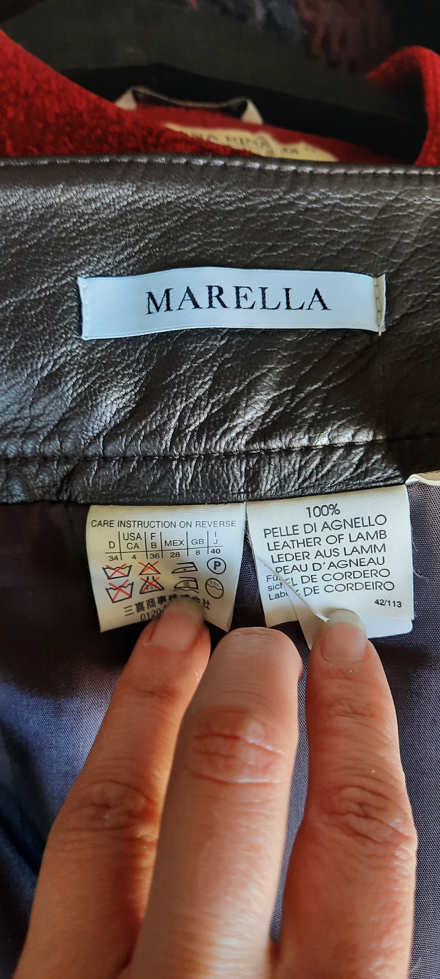 Vintage Leather Marella Pencil Skirt