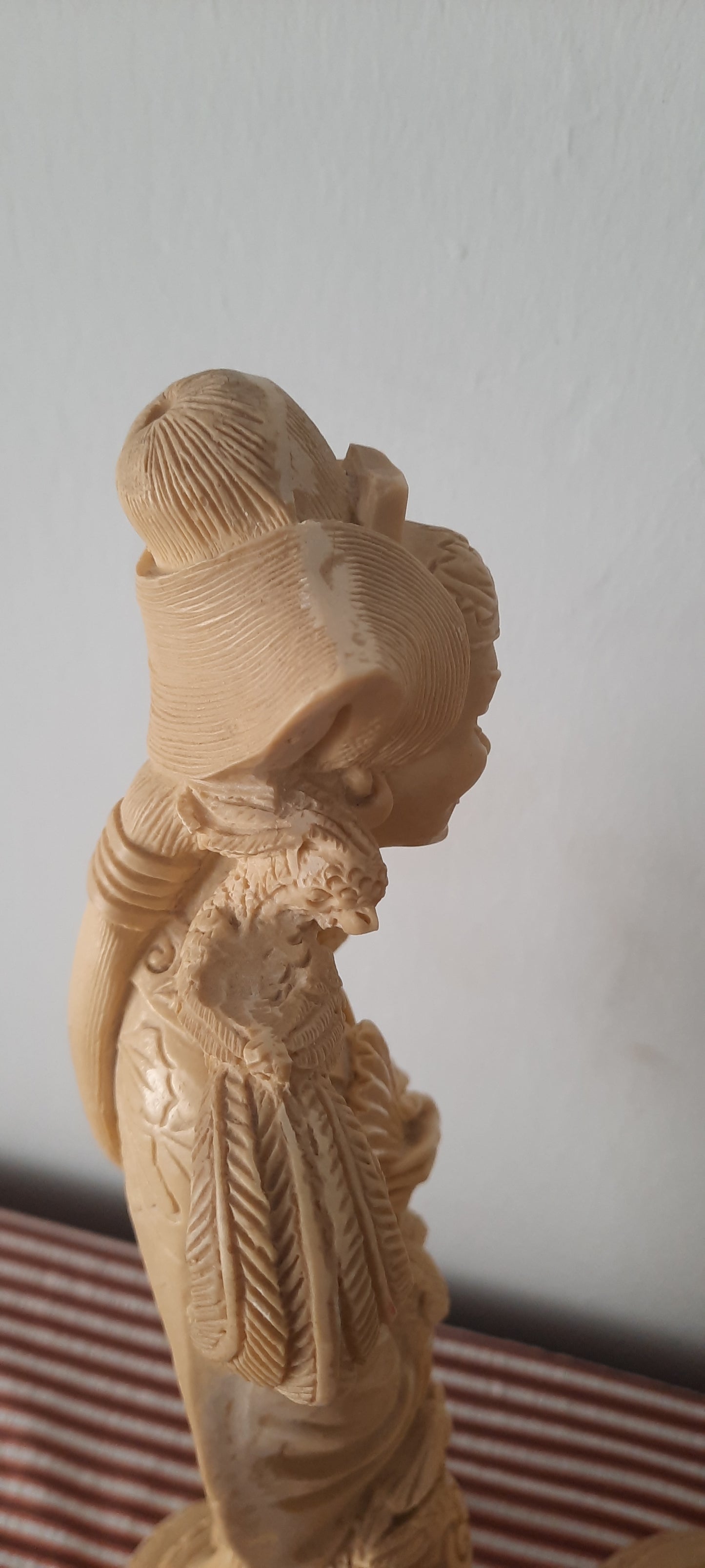 Vintage Heavy Resin Asian Couple Statues