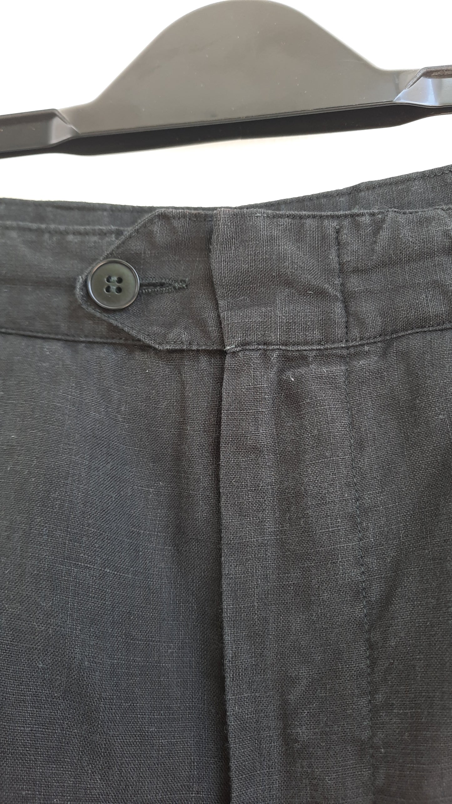 Vintage Basile Classic Black Linen Shorts