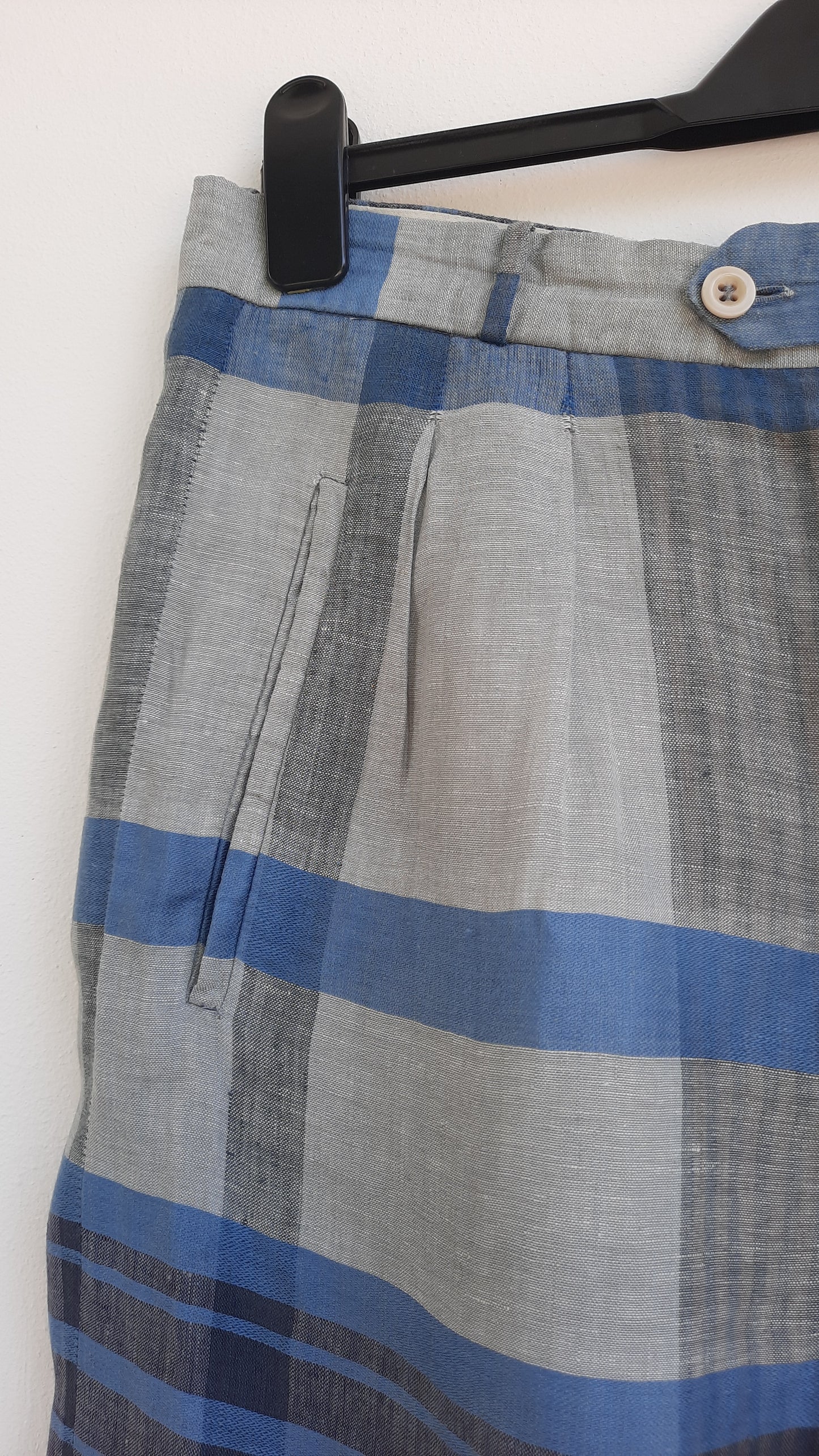 Vintage Missoni Classic Plaid Linen Shorts