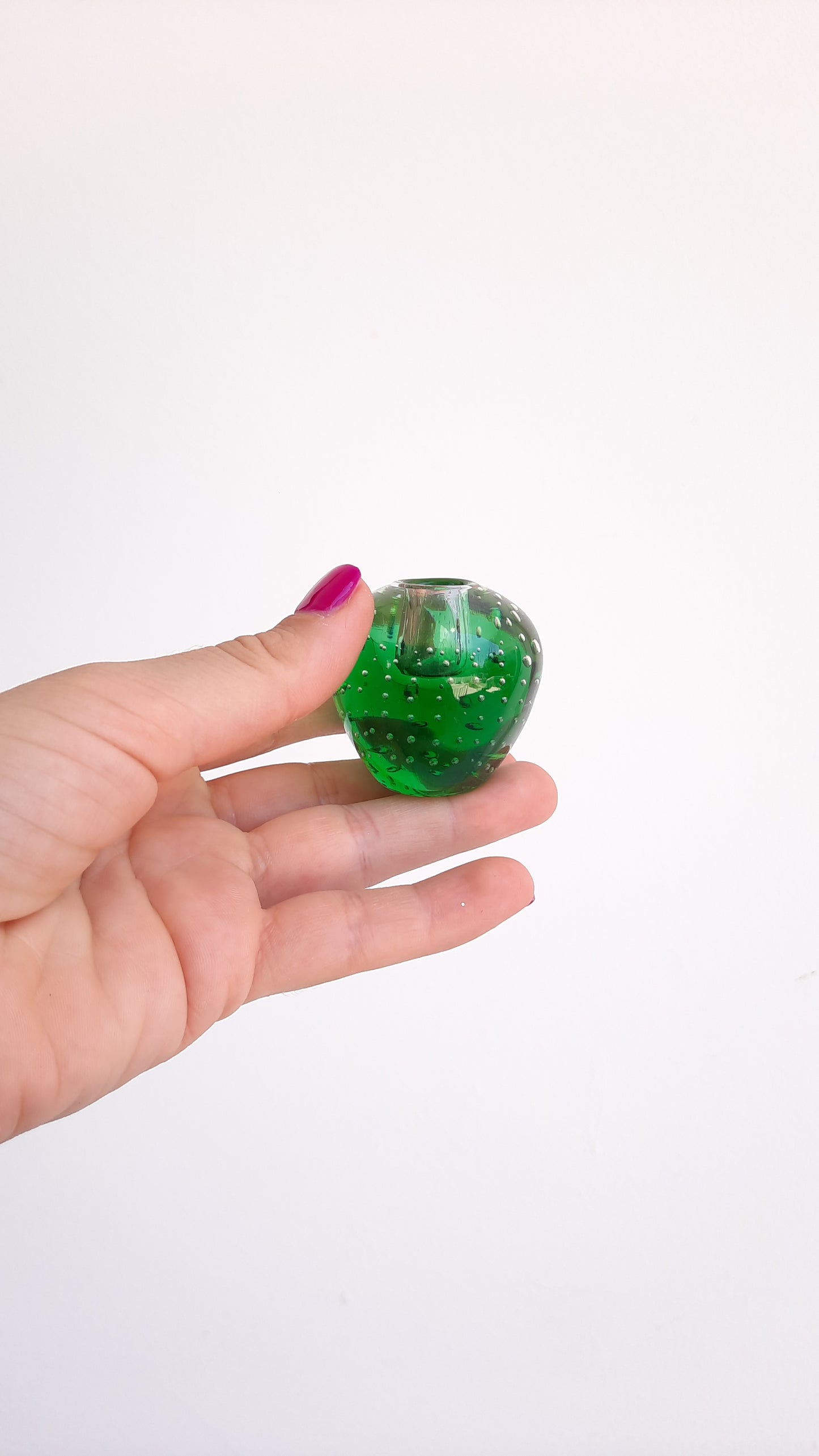 Vintage Controlled Bubble Mini Candlestick Holders