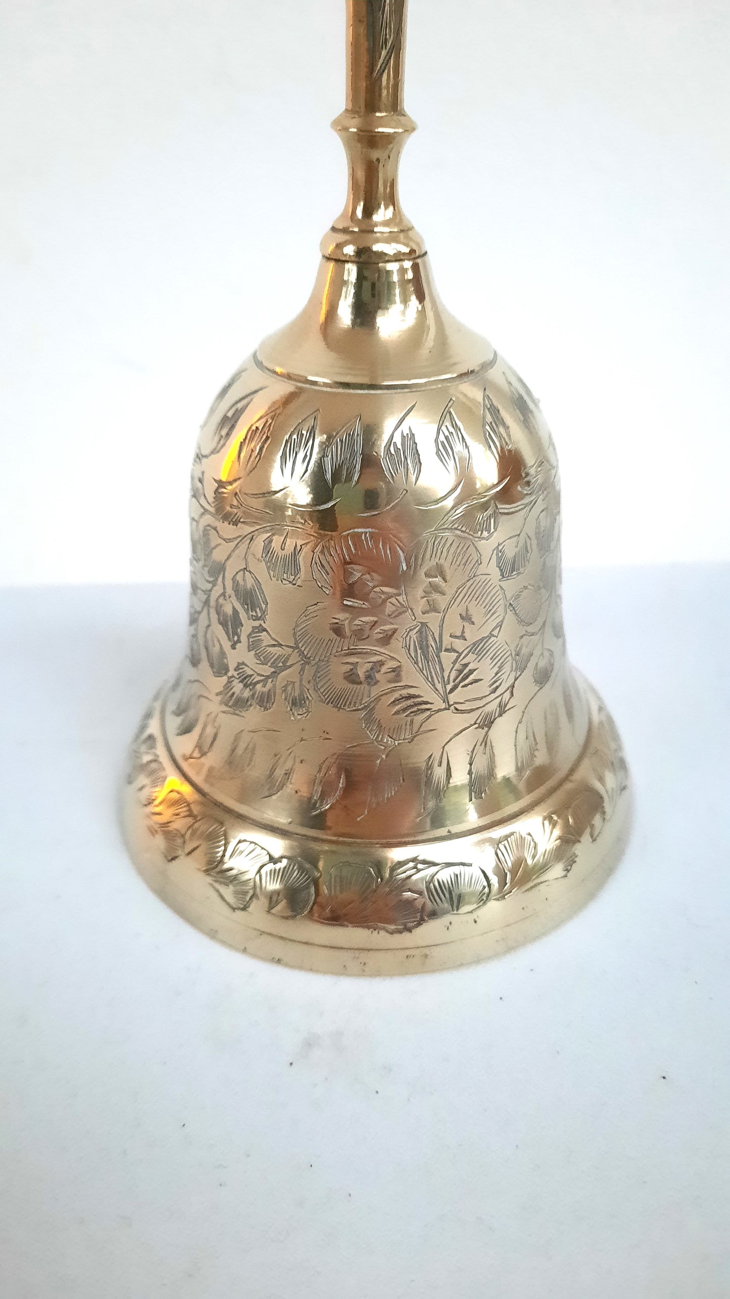 Vintage Engraved Brass Hand Bell