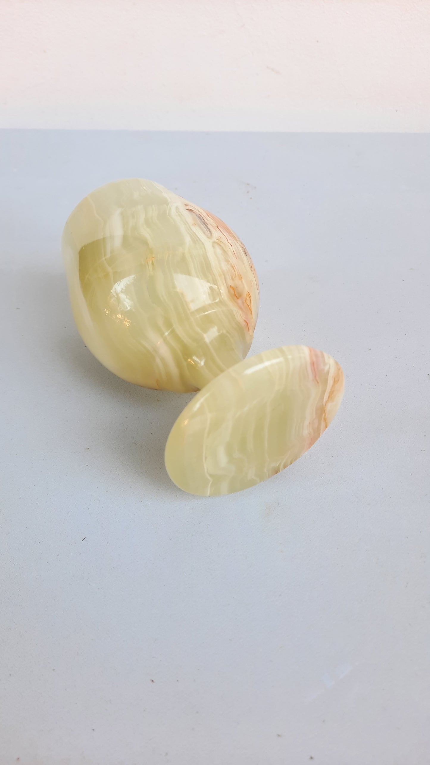 Vintage Onyx Marble Stone Goblet Glass