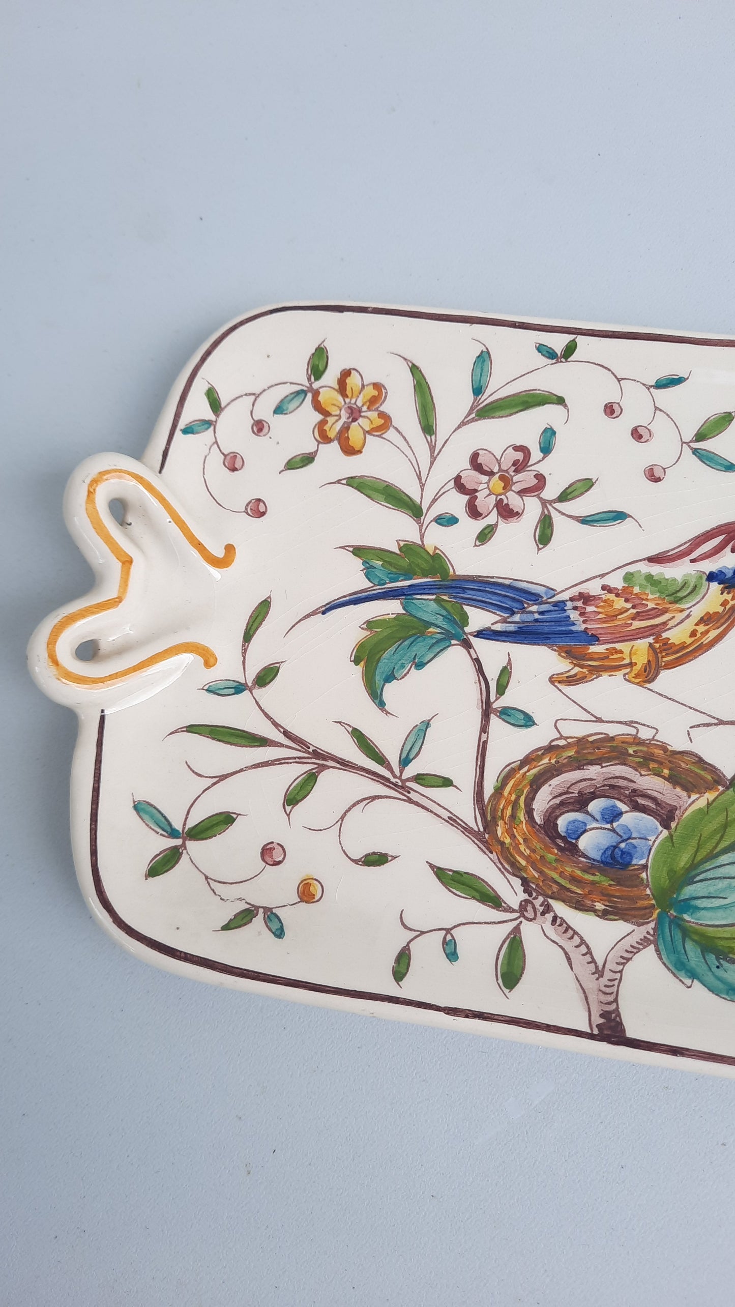 Vintage Handpainted Outeiro Agueda Portugal Tray