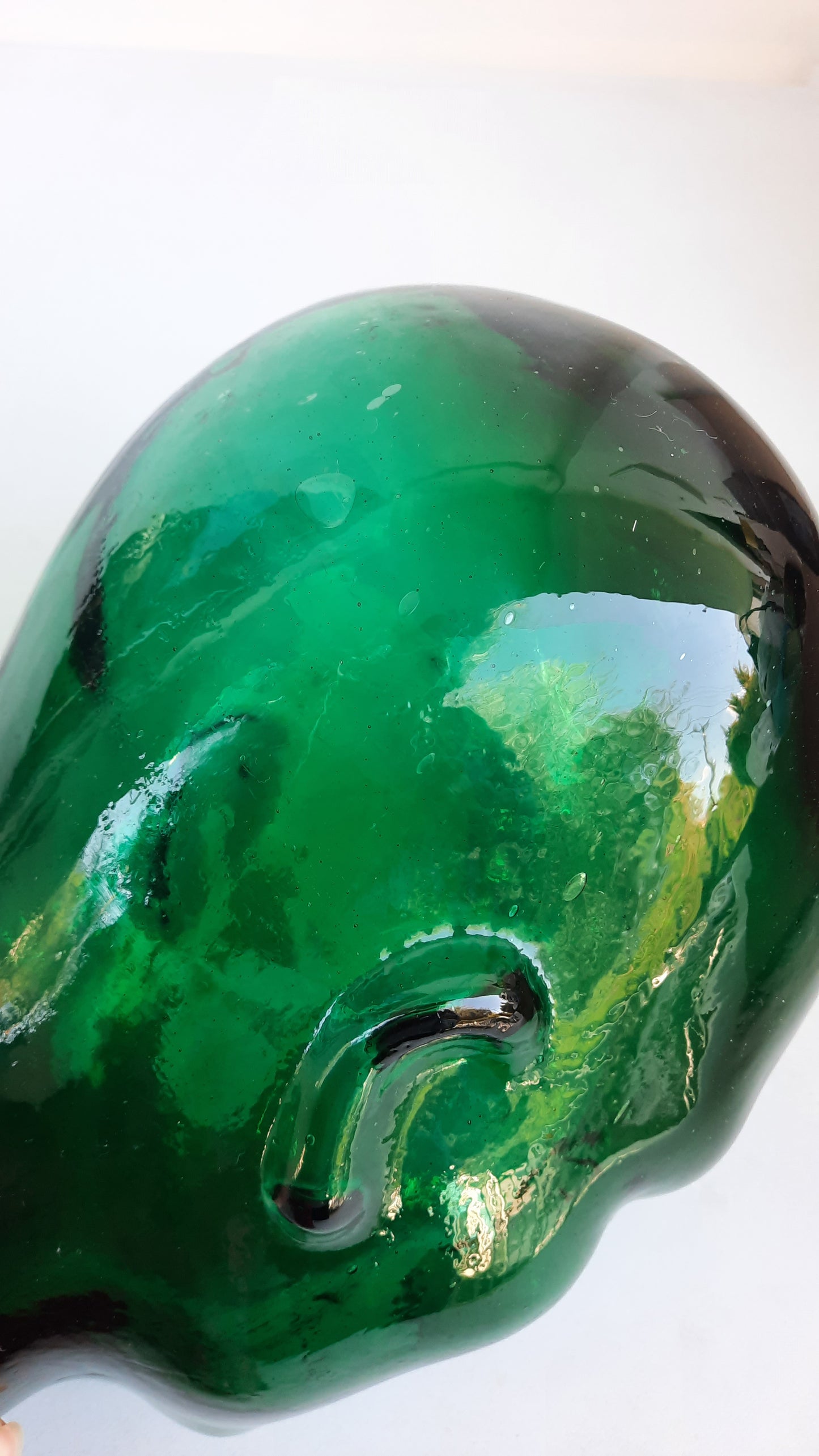 Vintage Green Glass Mannequin Head