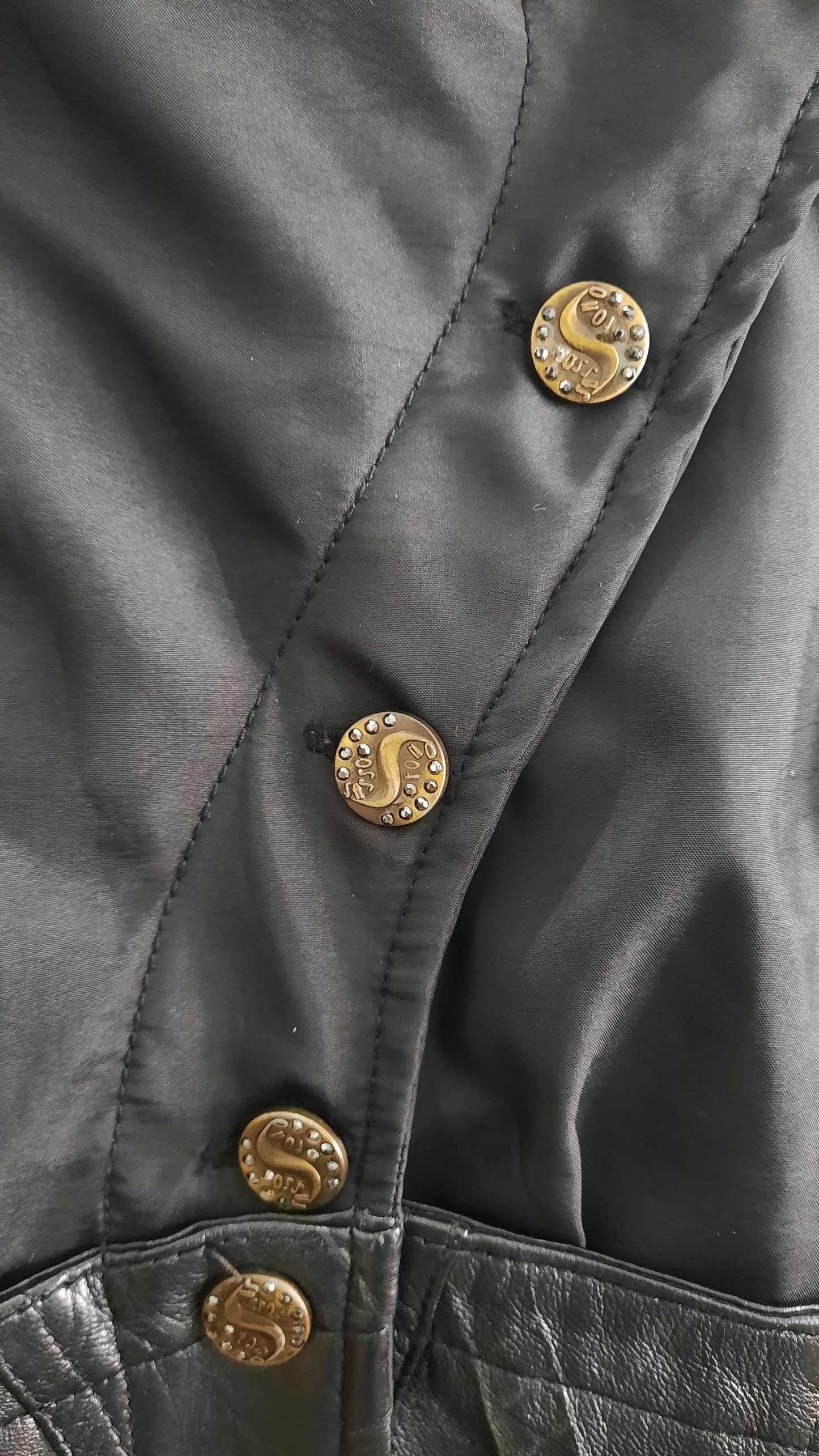 Black Faux Leather Corset Trenchcoat