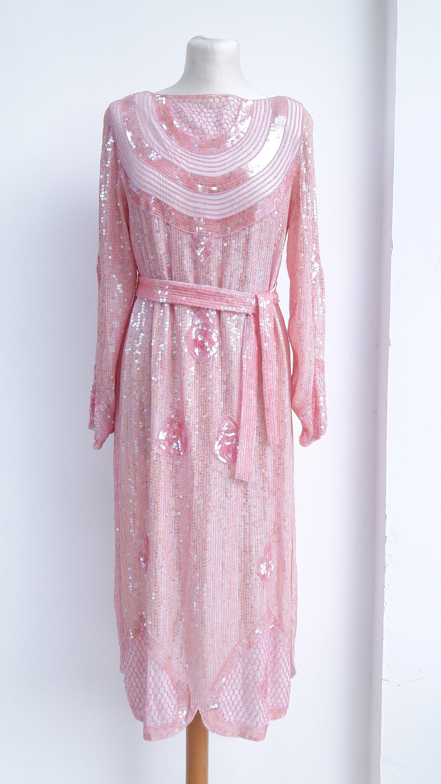 Stunning Vintage Beaded Art Deco Dress
