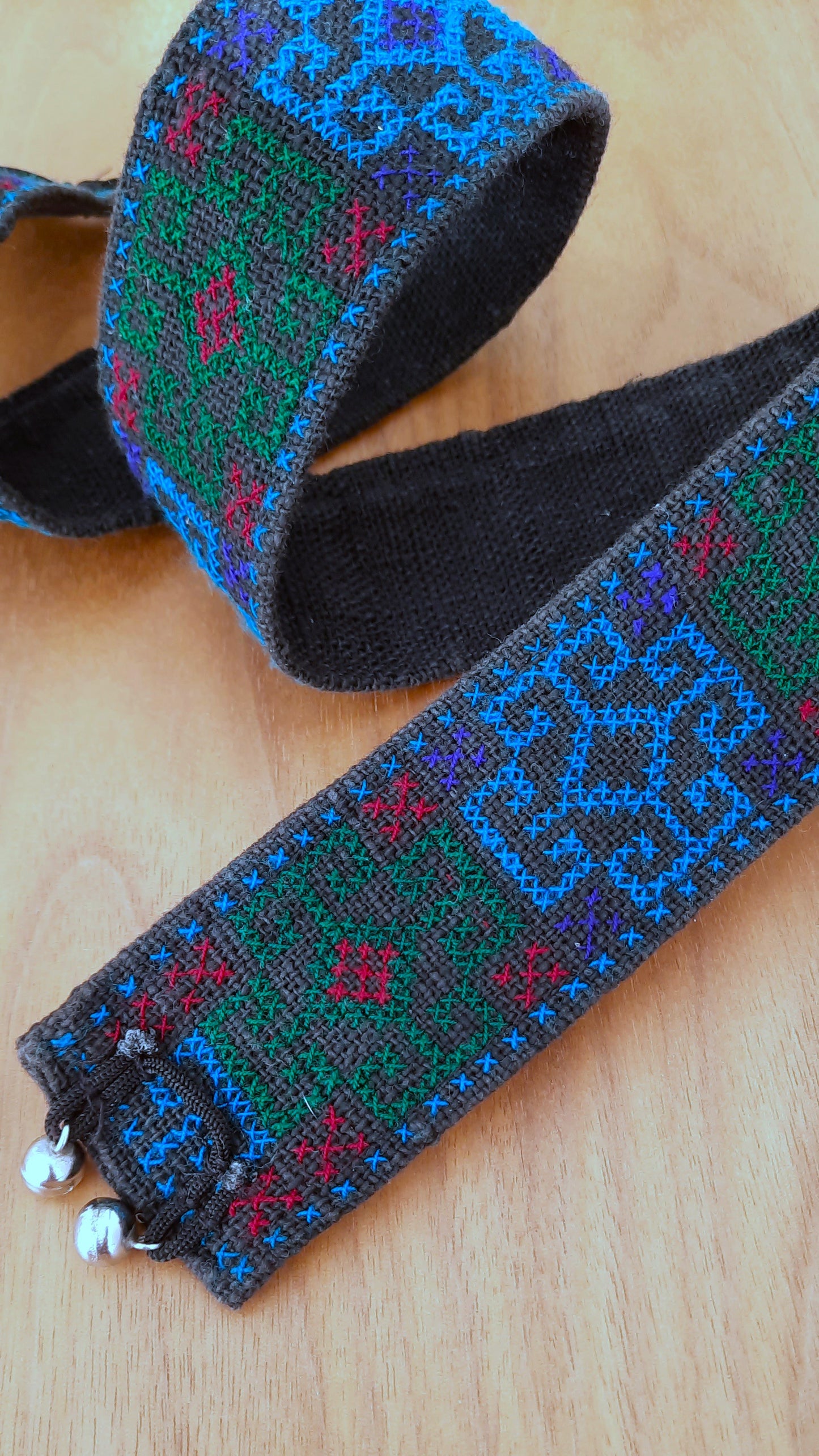 Cross Stitch Design Fabric Waist Belt