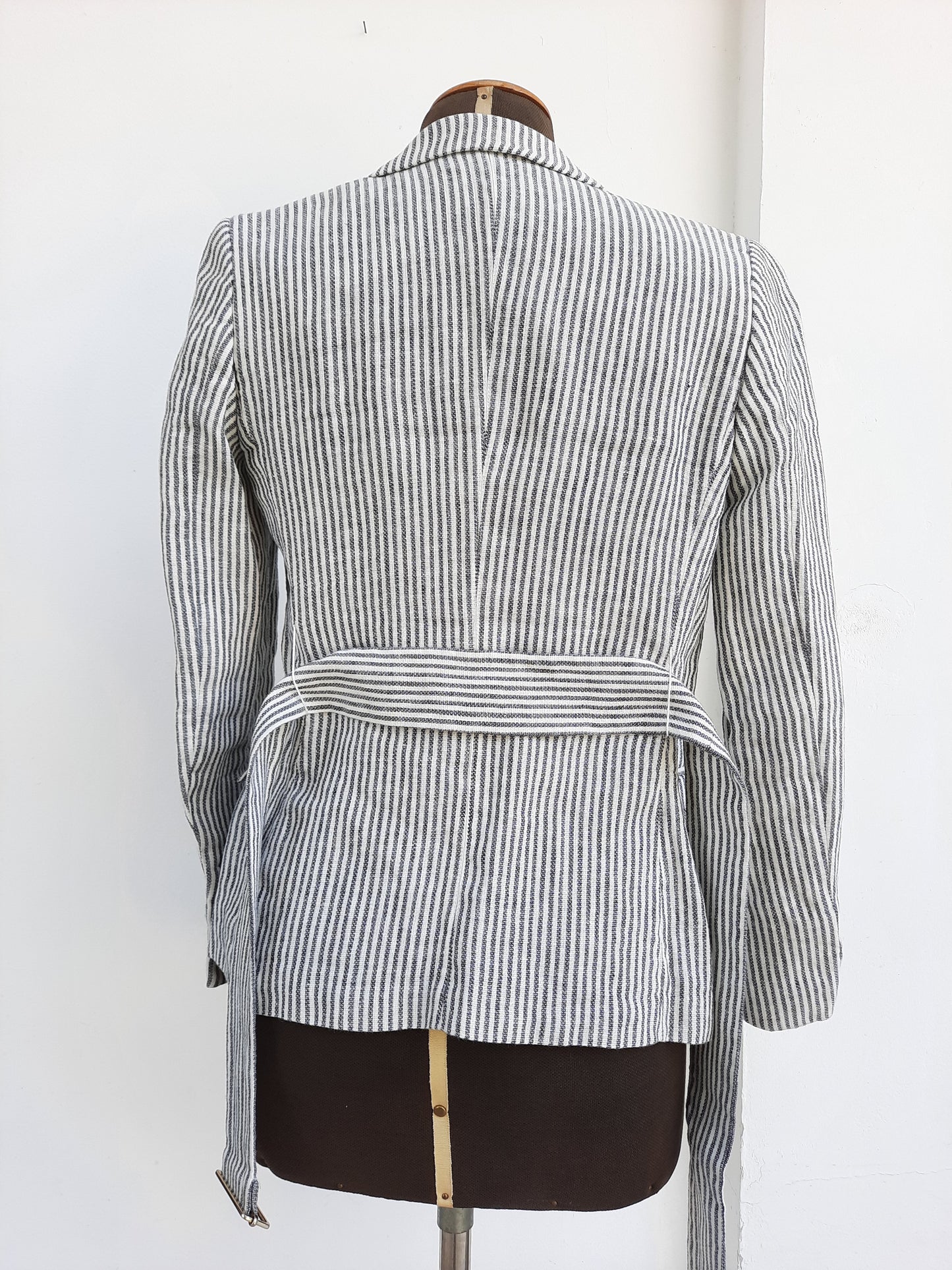 Max Mara Lightweight Striped Linen Blazer