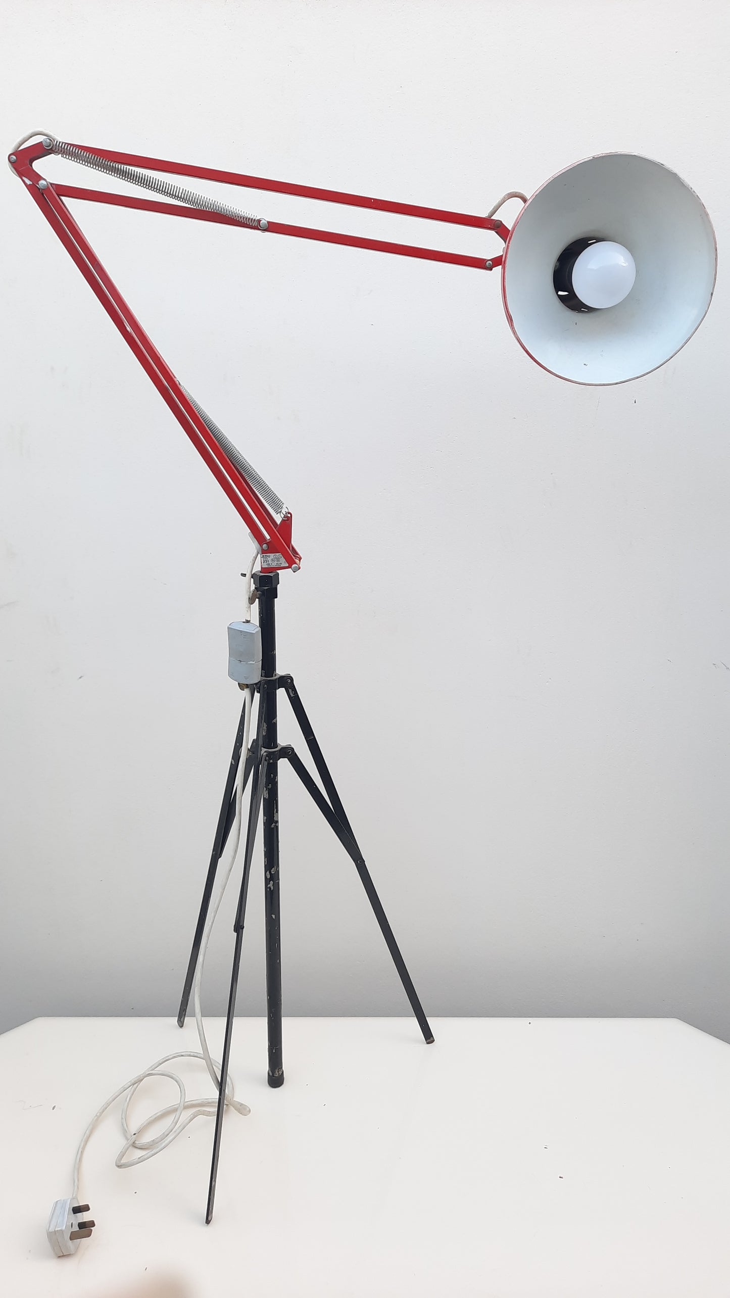 Vintage Upcycled Tripod Floor Lamp by Ledu