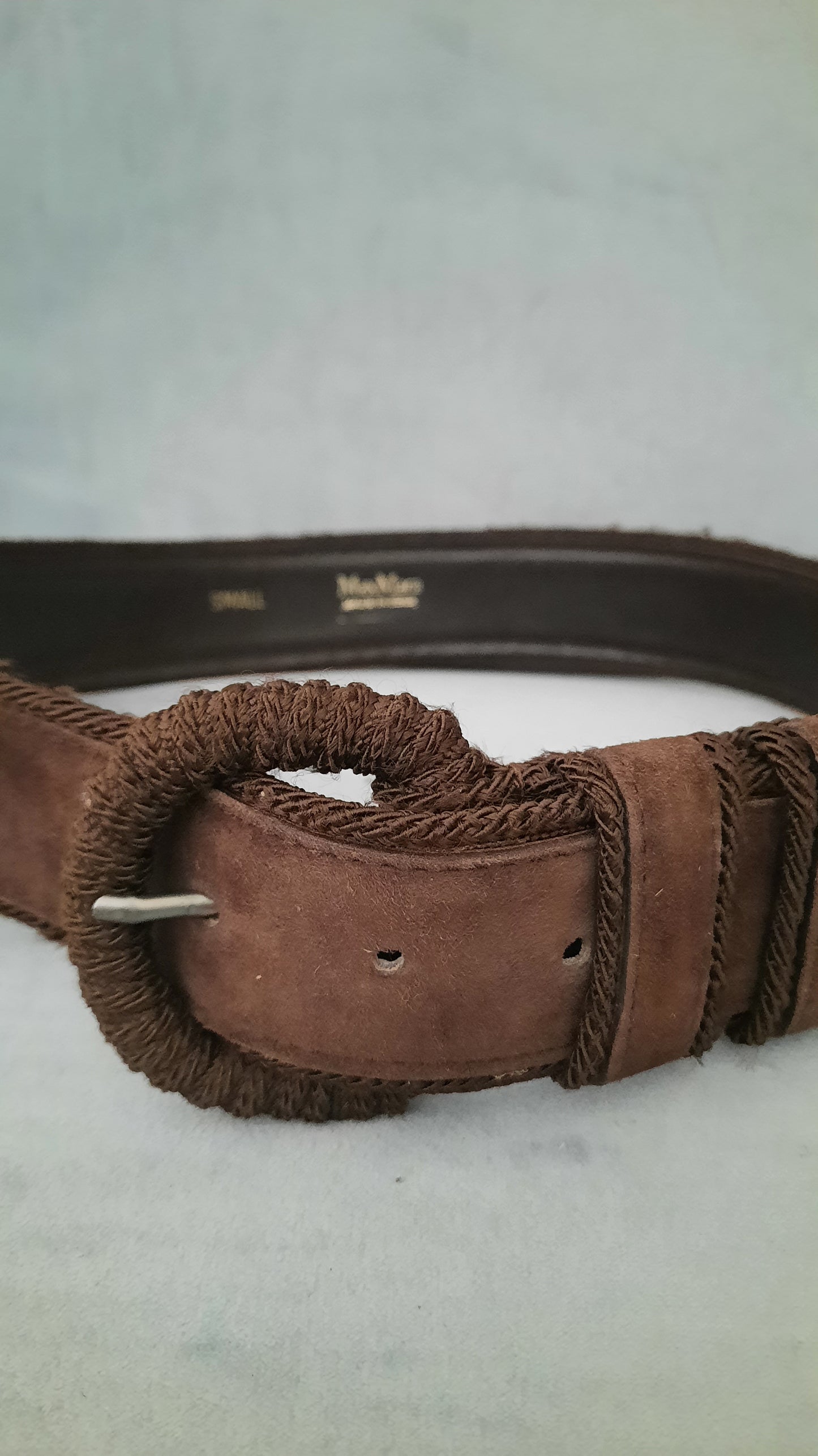 MaxMara Vintage Brown Suede Leather Belt