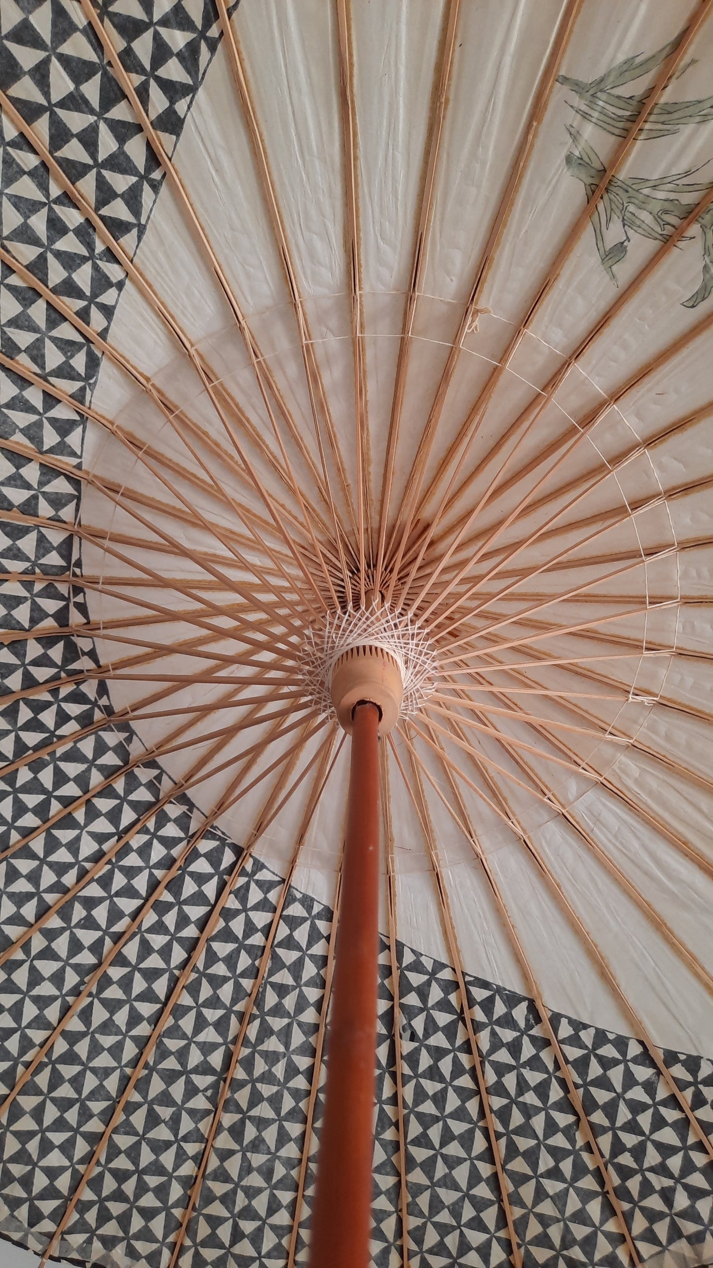Vintage Chinese Paper Parasol Umbrella
