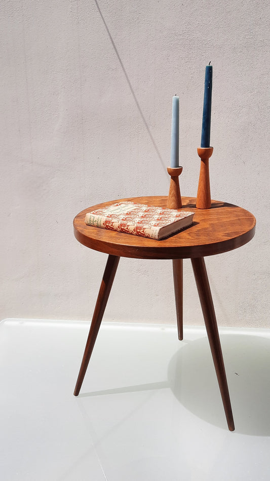 Mid-century Round Beech Side or Coffee Table