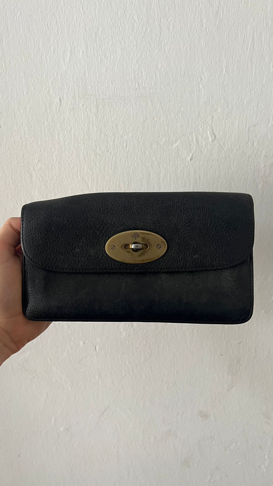 Vintage Black Mulberry Postmans Lock Purse