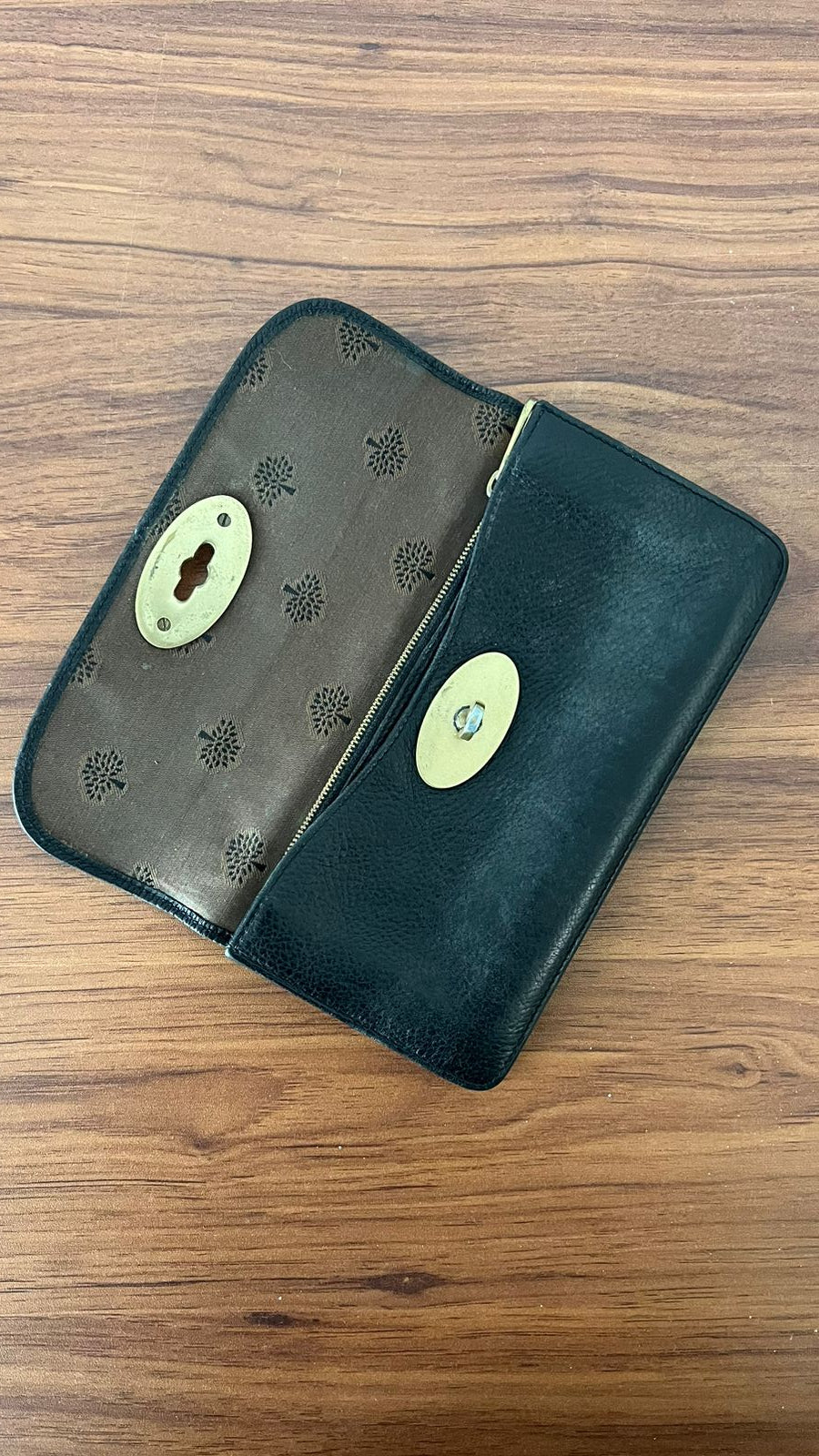 Vintage Black Mulberry Postmans Lock Purse the collective concept