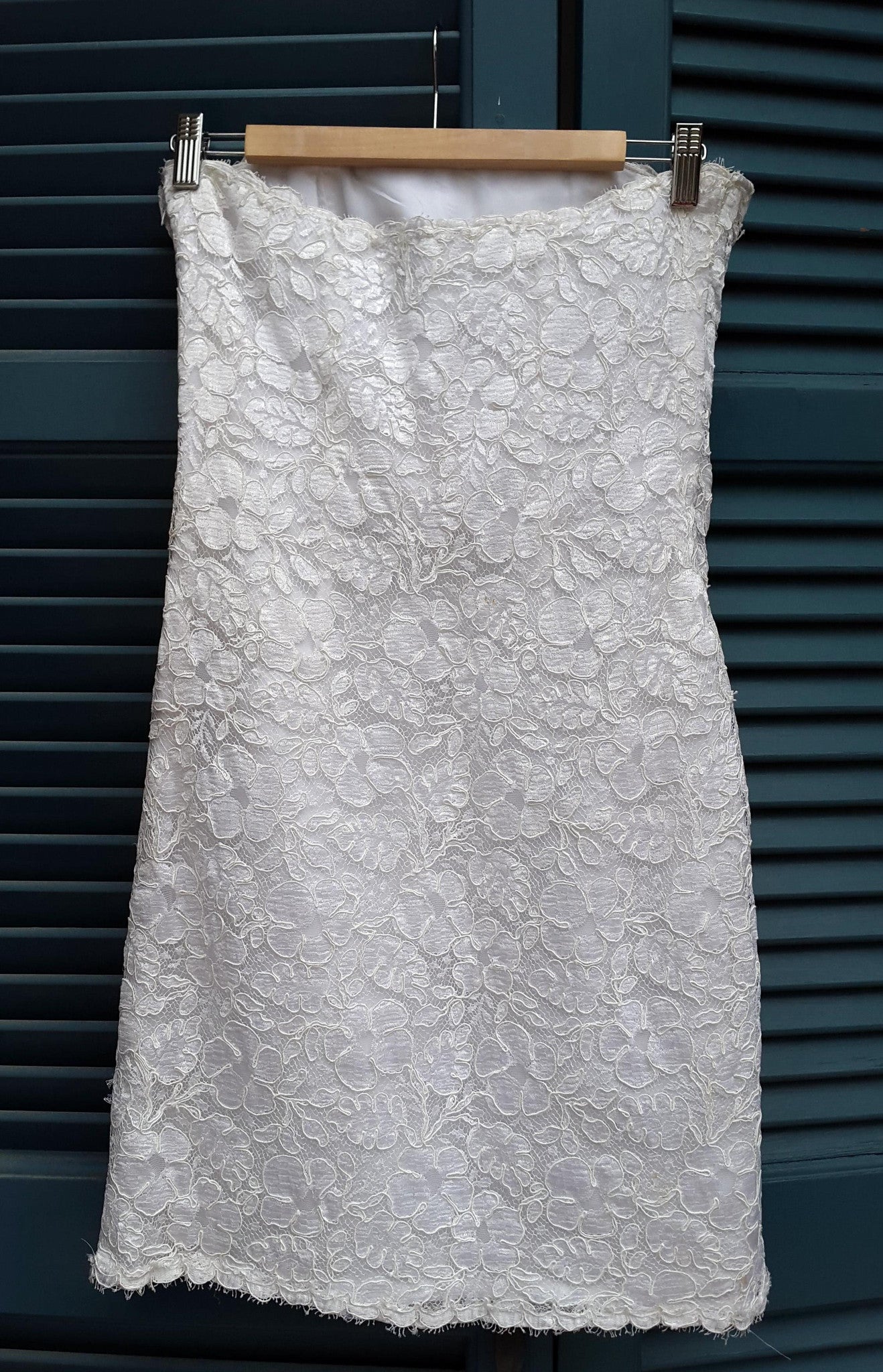 Vintage Victor Costa Strapless Lace Dress