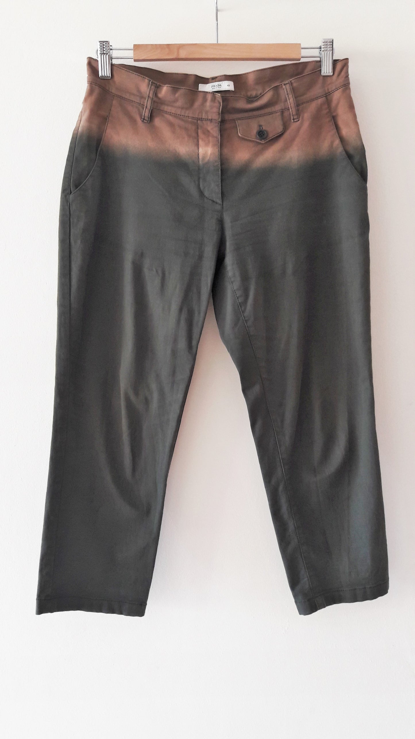 Ombré Prada Cropped Chino Trousers