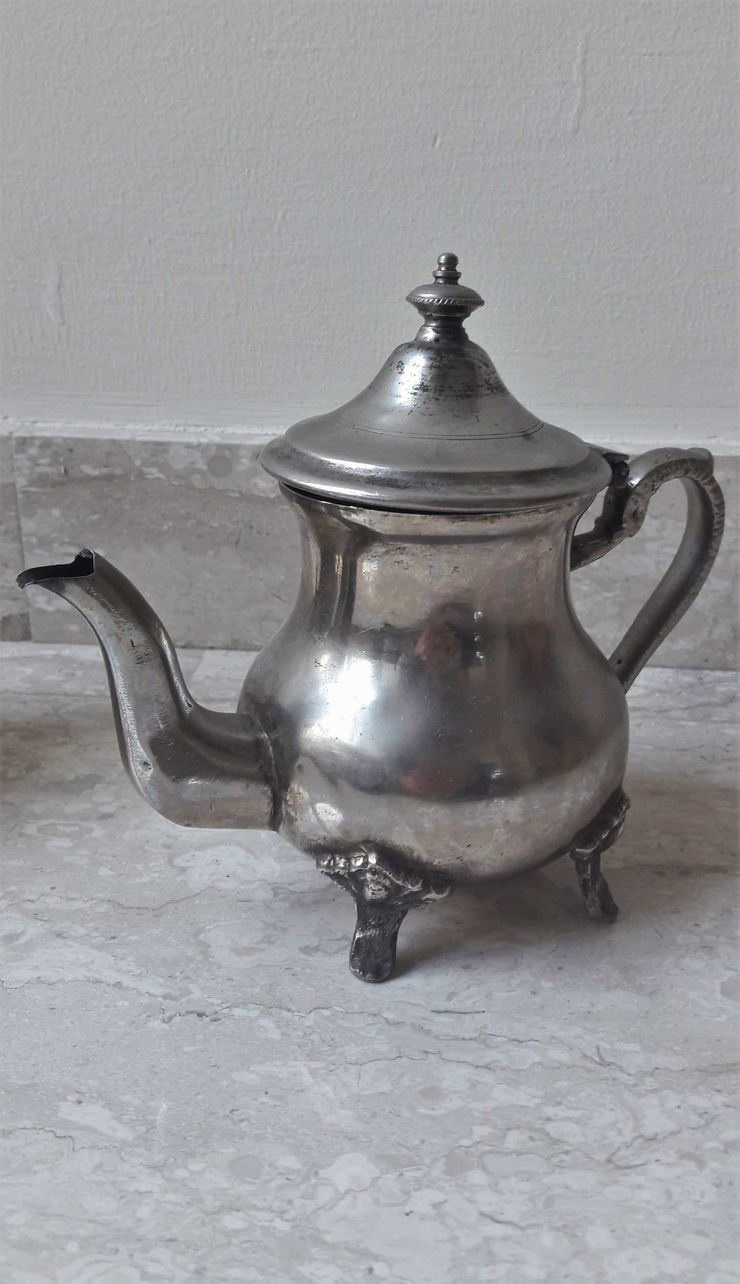 Vintage Pair of Silver Plated Teapots
