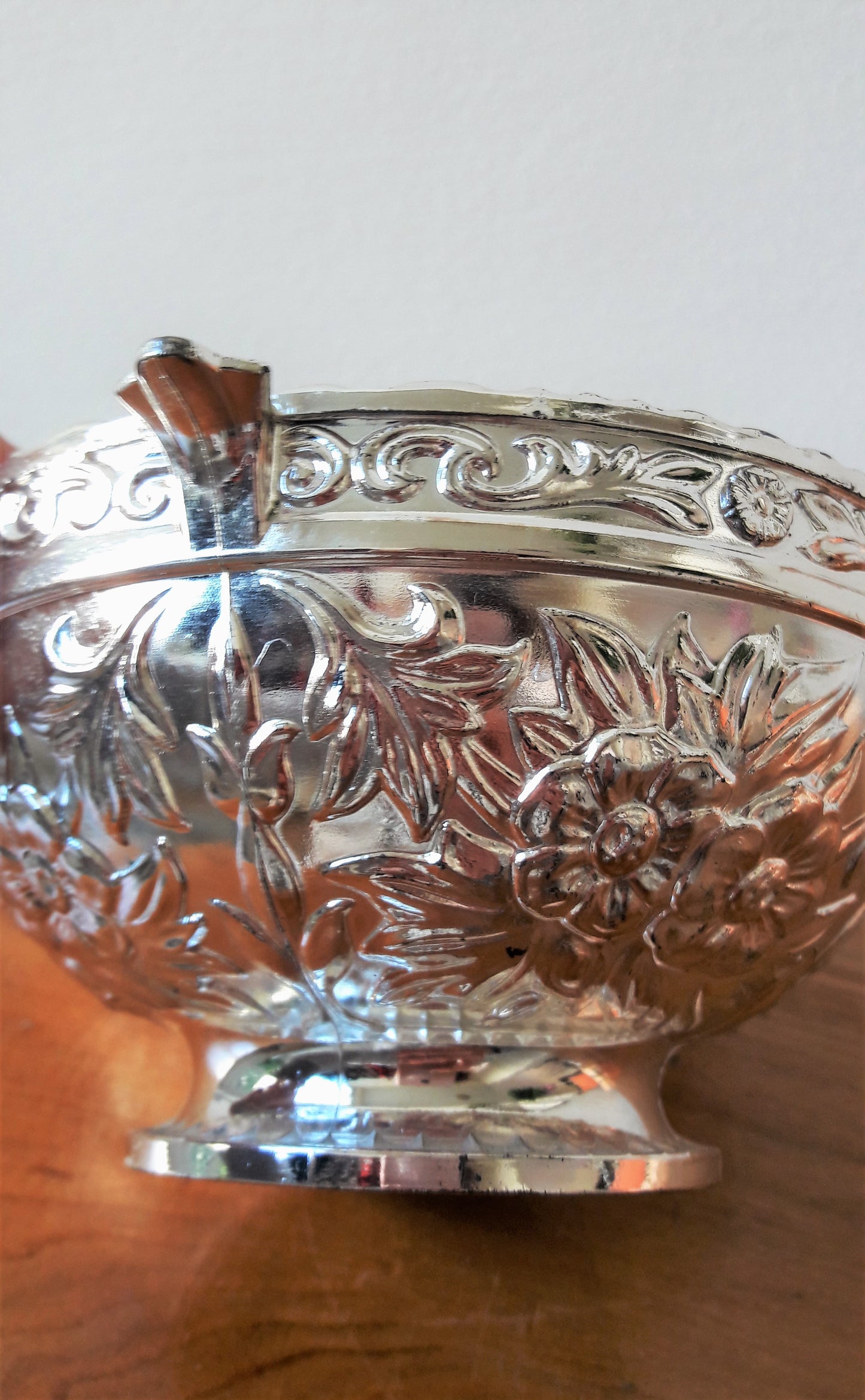 Vintage Silver Plated & Crystal Bowl
