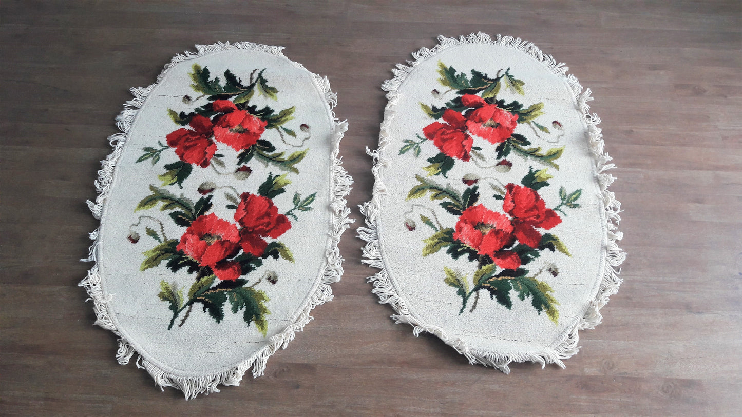 Beautiful Vintage Floral Romantic Tassle Carpets