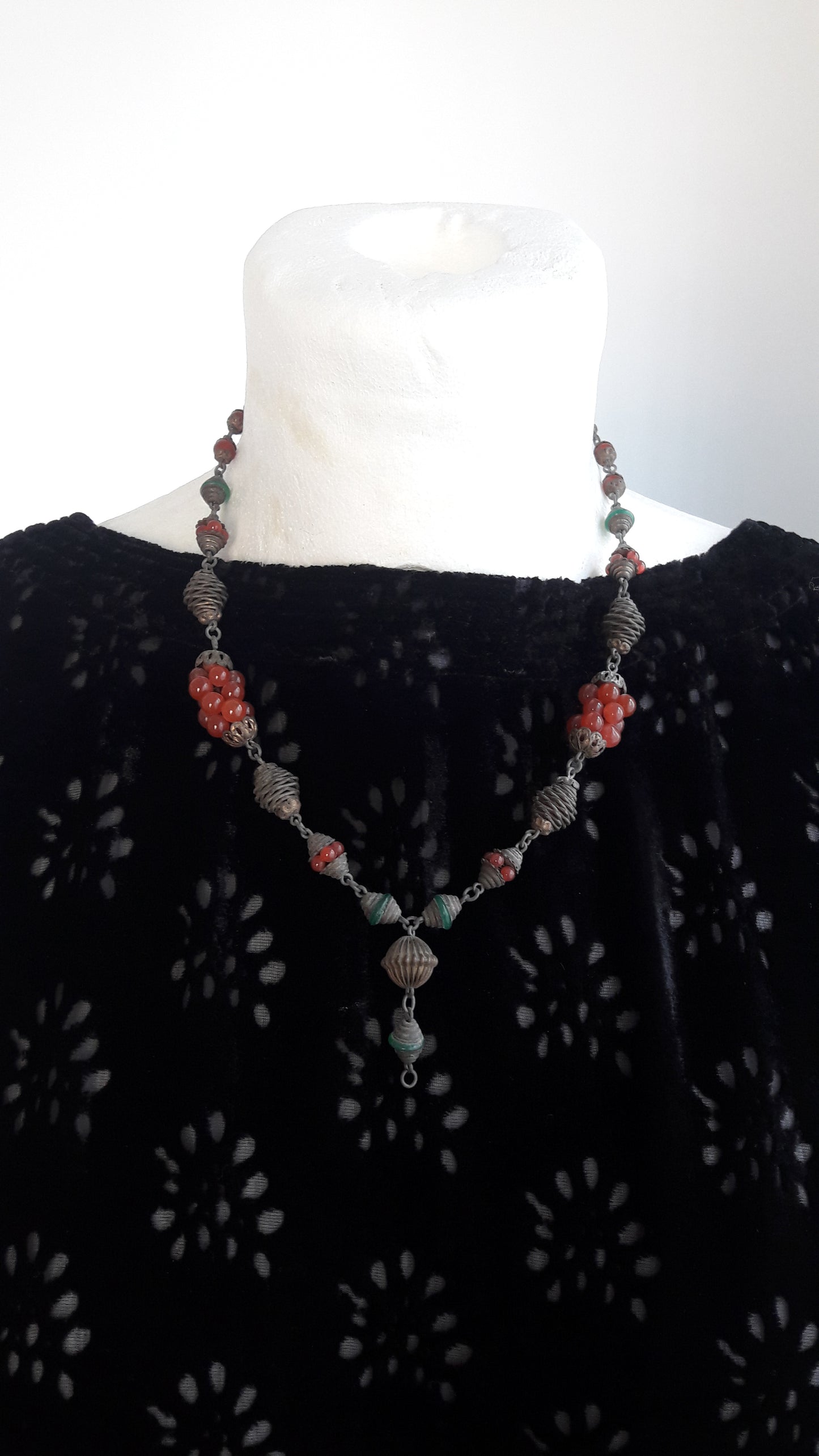 Ethnic Beaded Chain Necklace