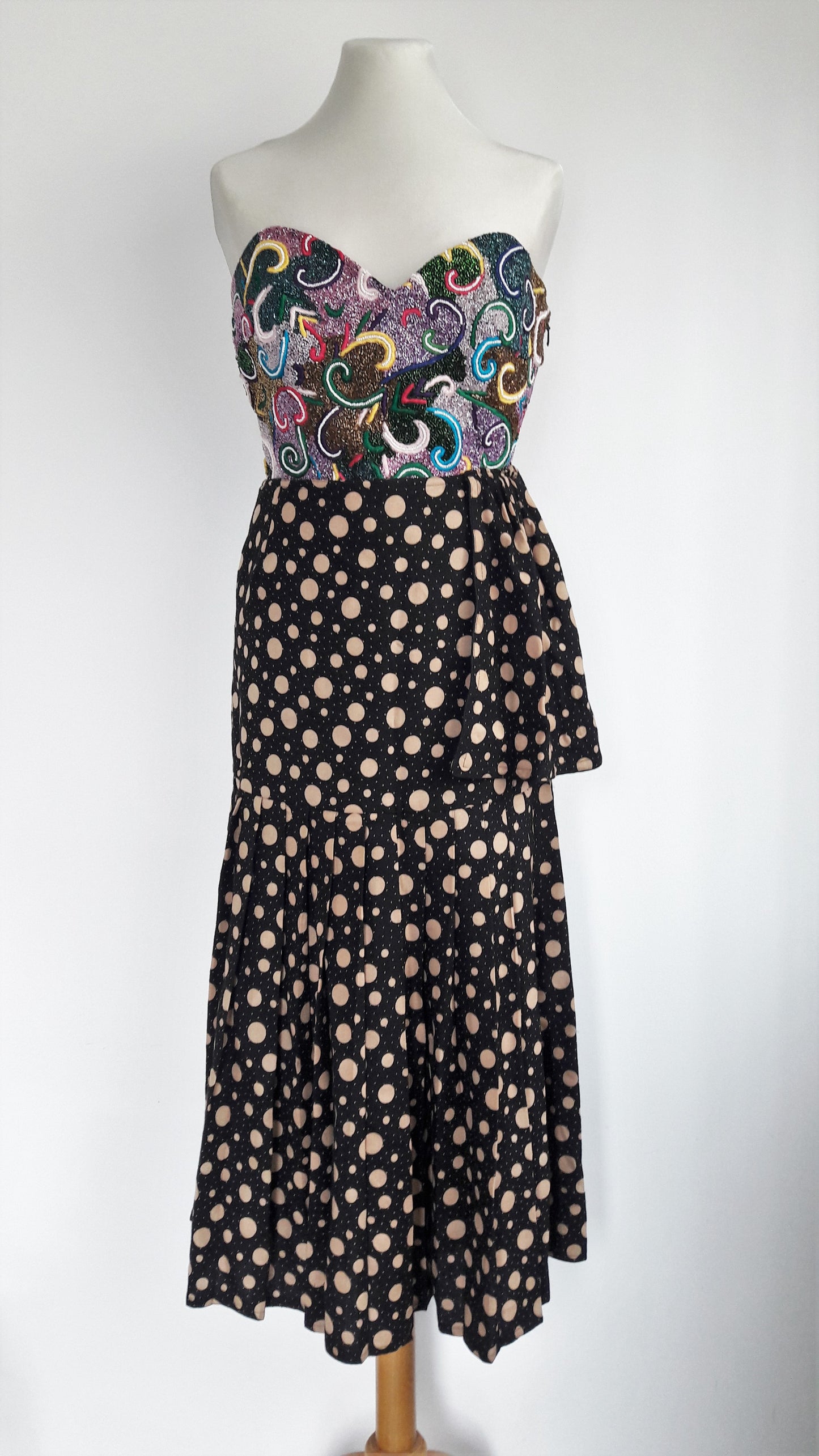 Vintage Gianni Versace Polka Dot Skirt