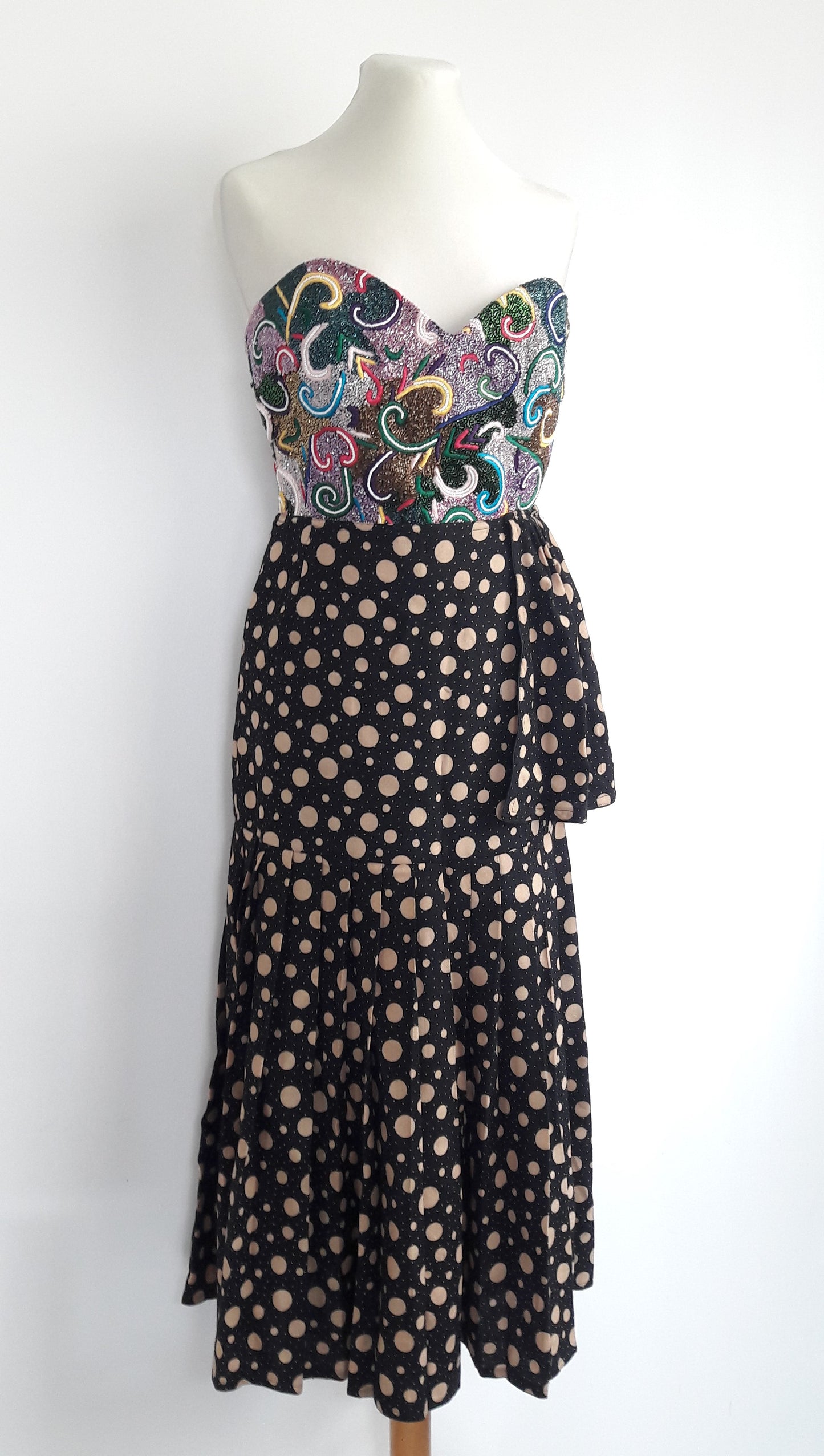 Vintage Gianni Versace Polka Dot Skirt