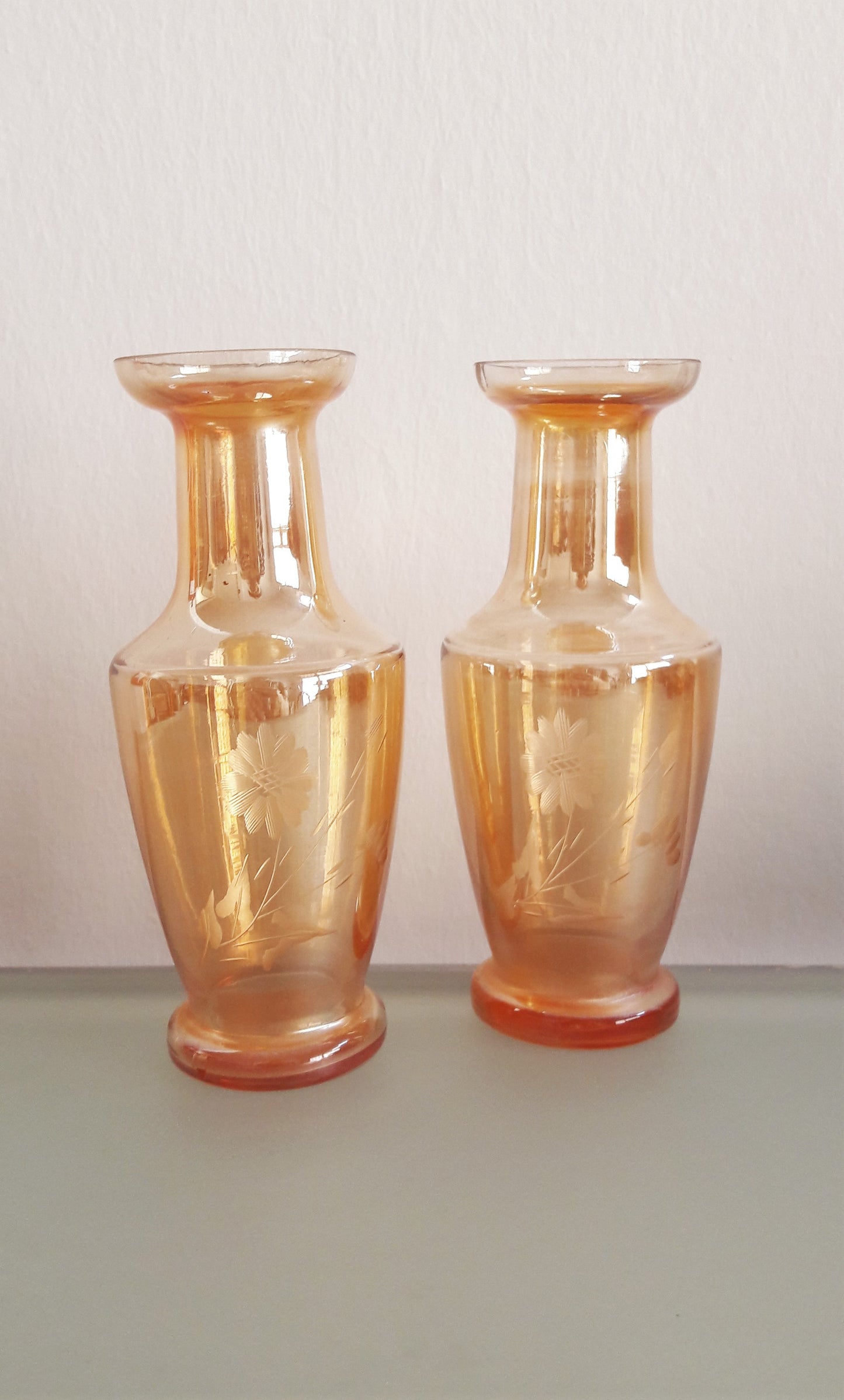 Vintage Carnival Glass Mini Vases