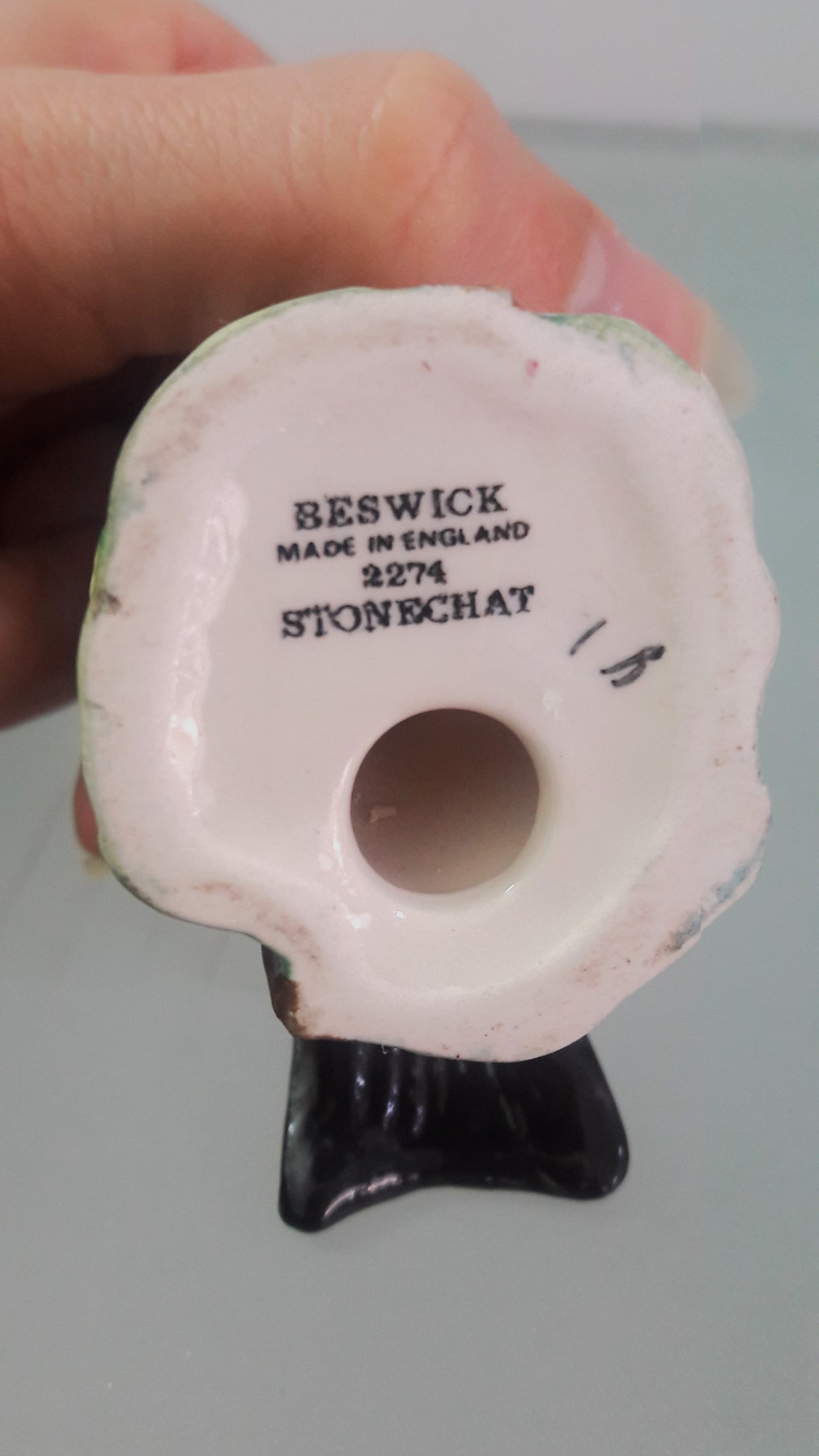 Set of Vintage Beswick Stonechat Porcelain Birds