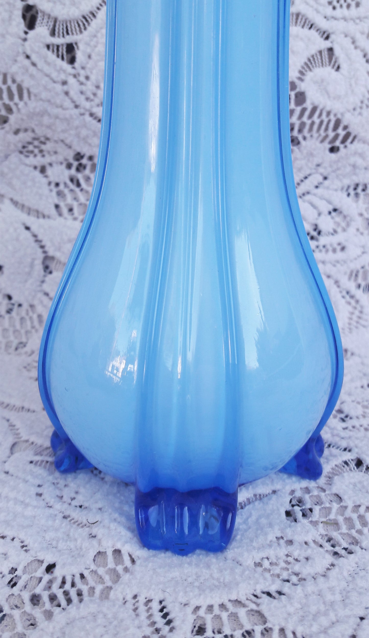 Art Deco Sterling Silver Rim Glass Vase