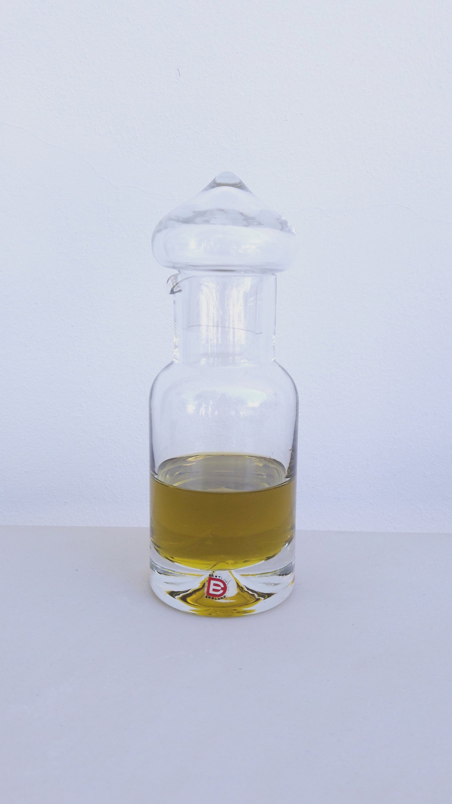 Vintage Dartington Crystal Glass Oil or Vinegar Decanter