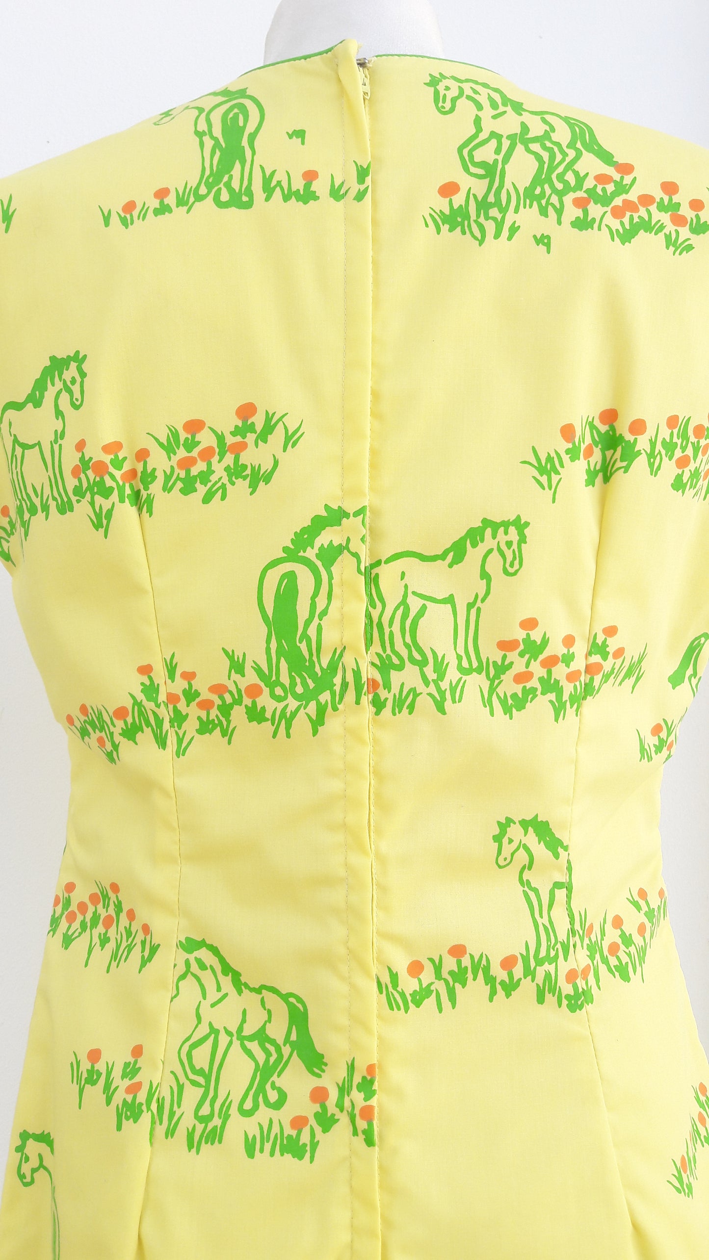 Vintage The Vested Gentress Horse Print Dress